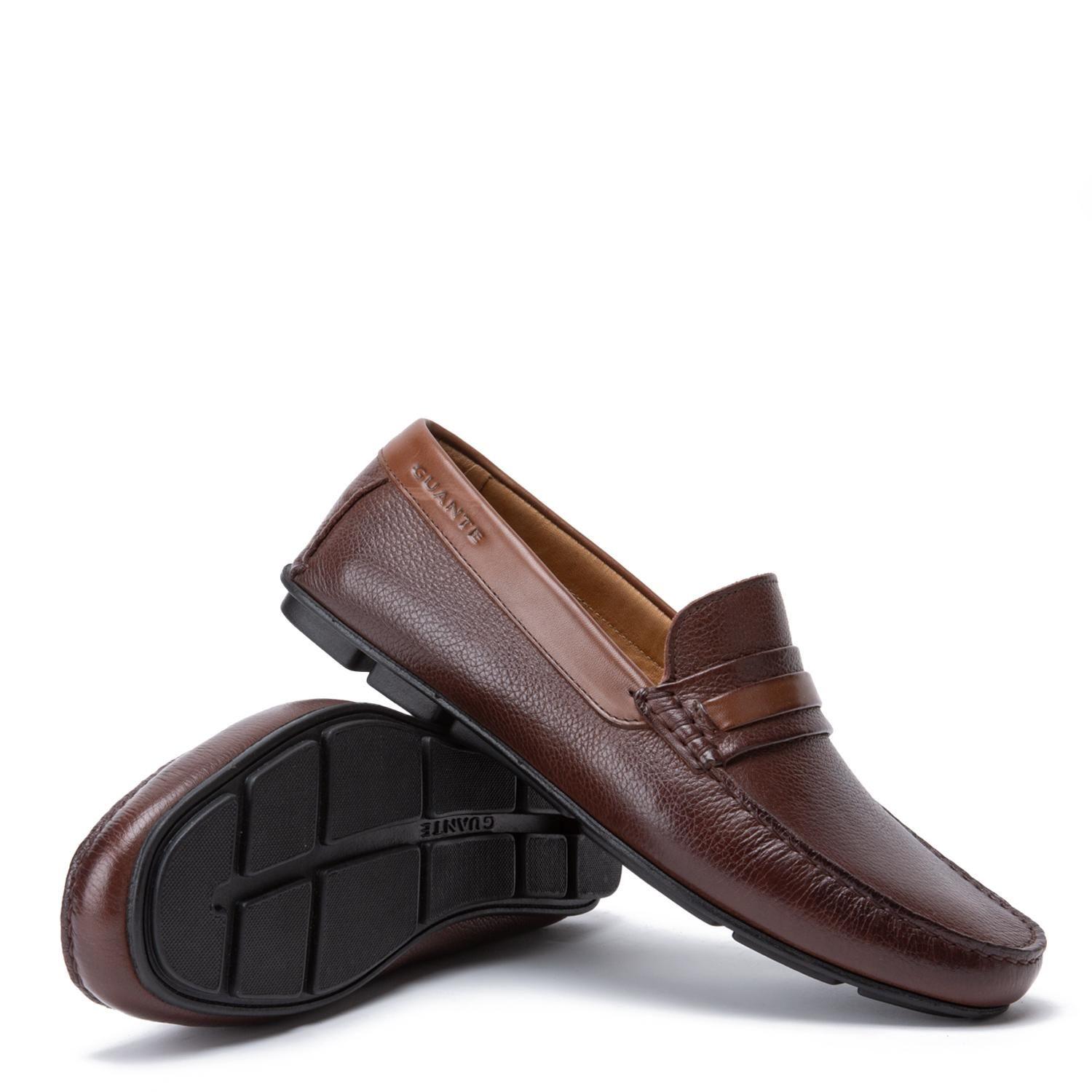 Mocasin de cuero hombre Guante chocolate Ancona 0035840-3