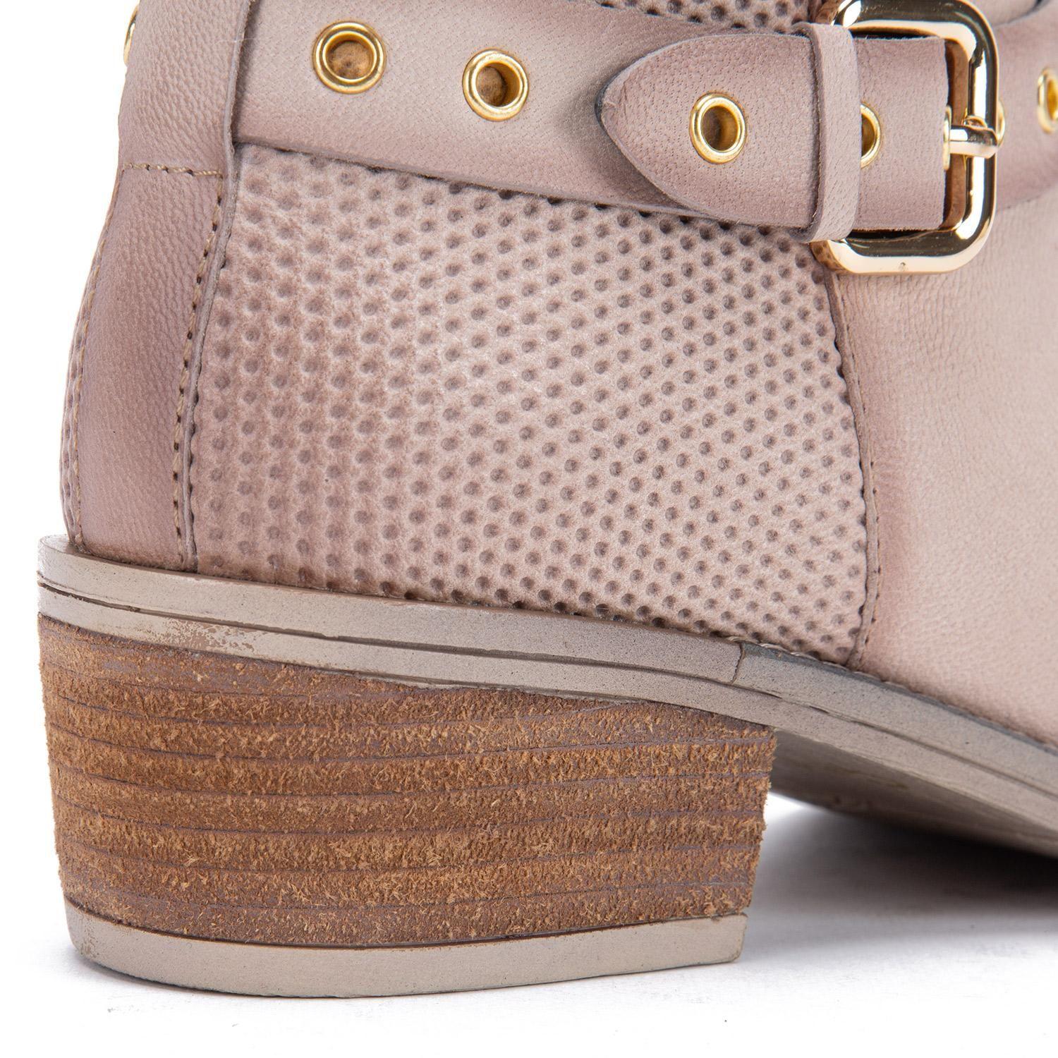 Botin de cuero mujer Gacel arena Gina 0660406-3
