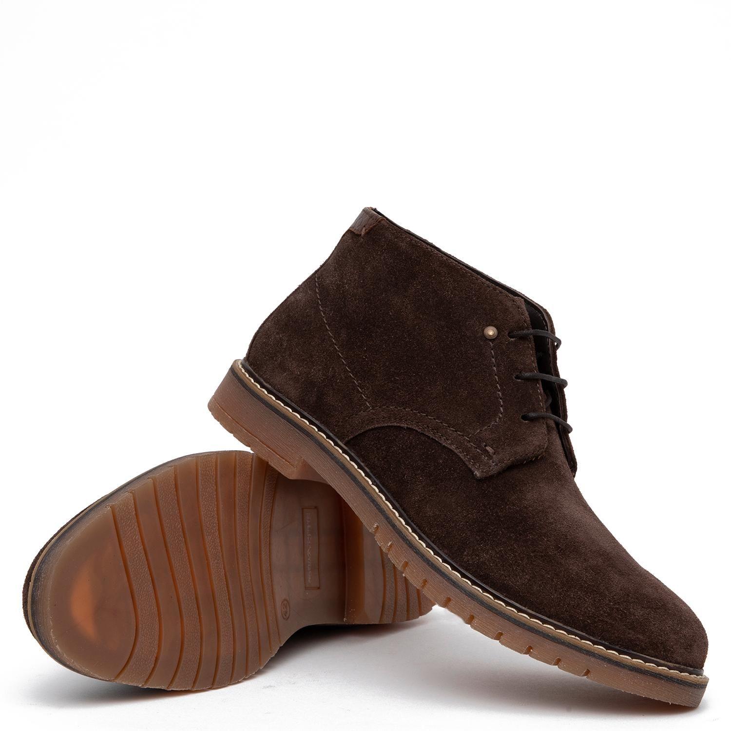 Botin de cuero hombre Guante chocolate Albany-3