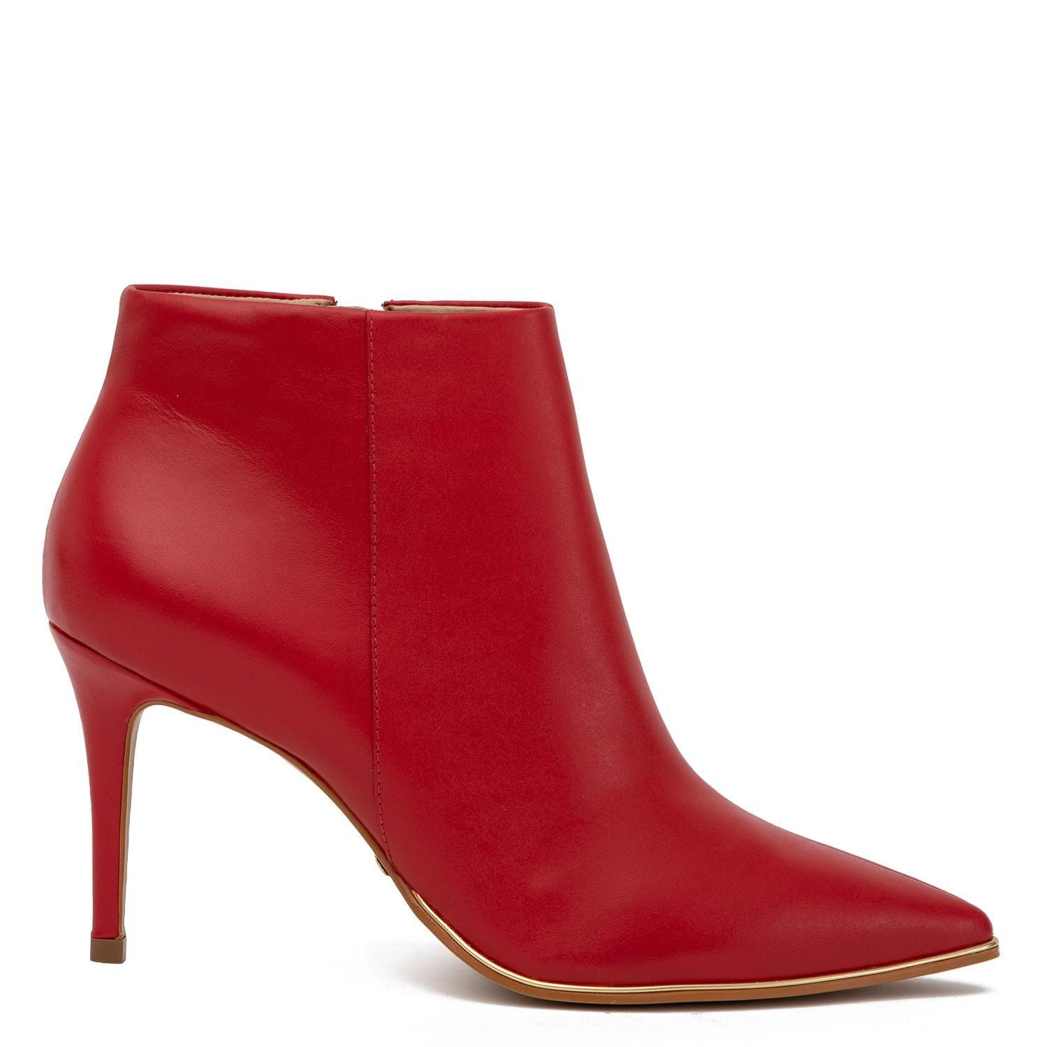 Botin de cuero mujer Gacel rojo Rania 0660980-0