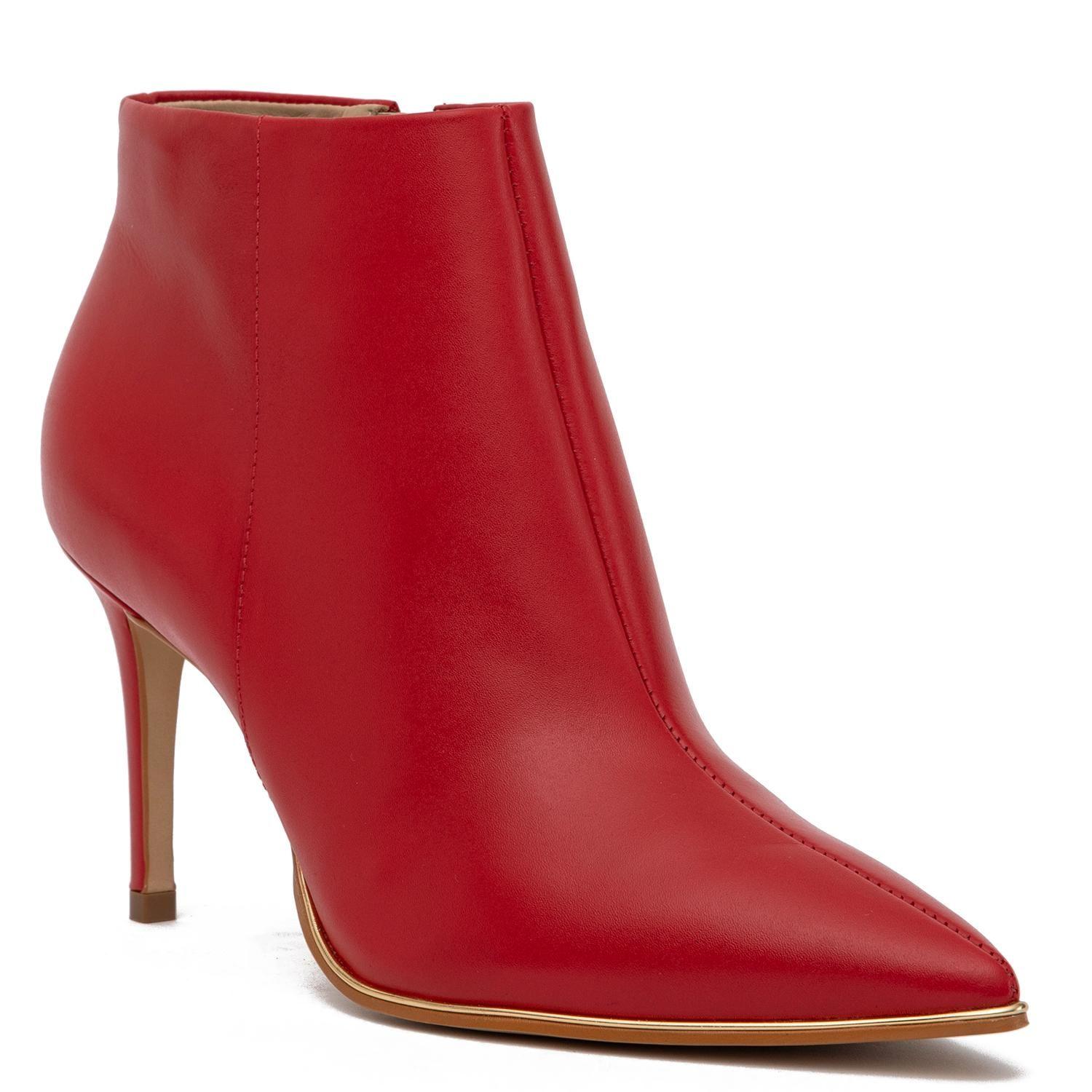 Botin de cuero mujer Gacel rojo Rania 0660980-2