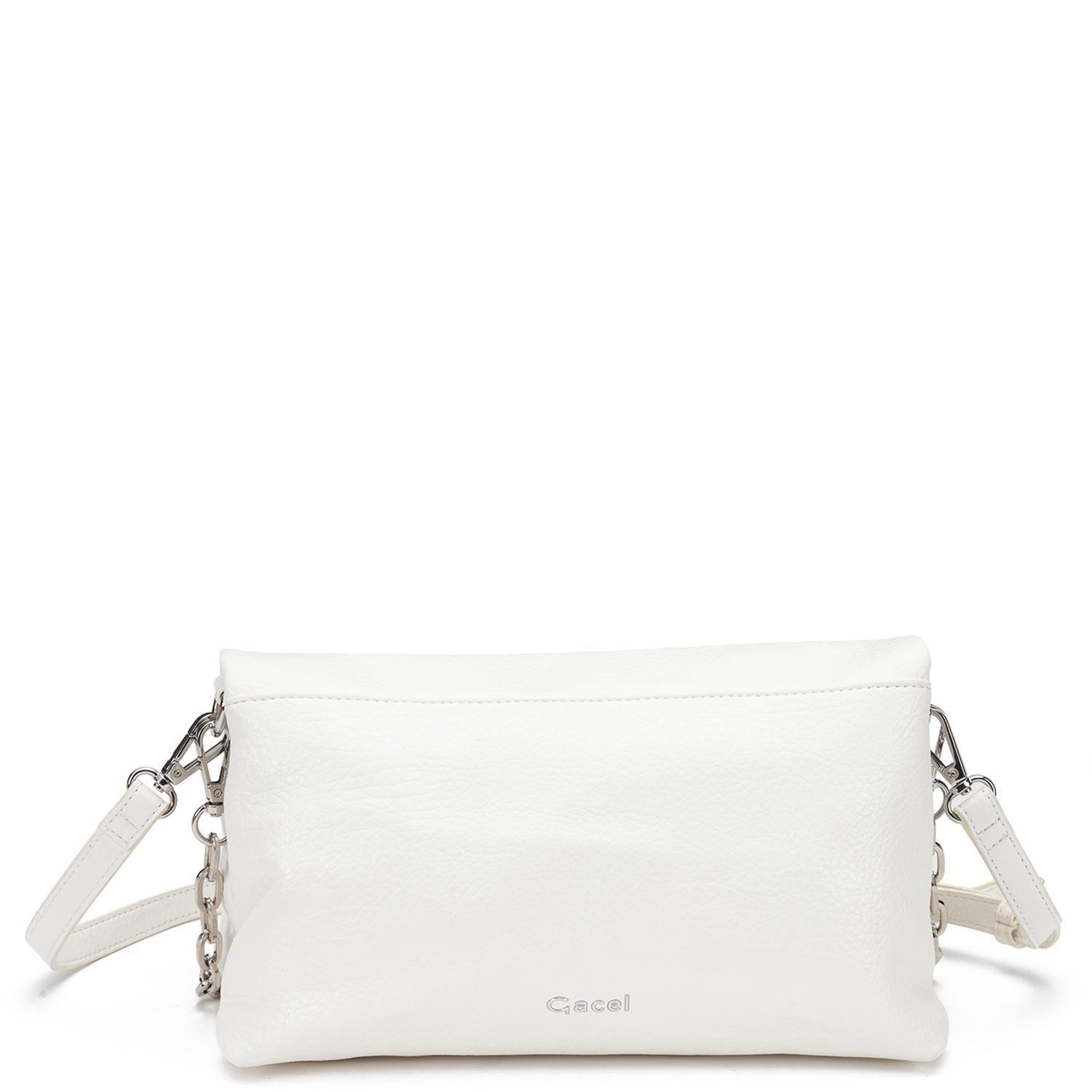 Cartera mujer Gacel blanco bandolera grande-3