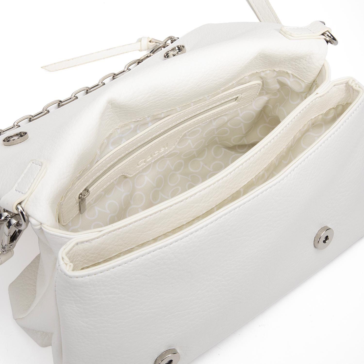 Cartera mujer Gacel blanco bandolera grande-4