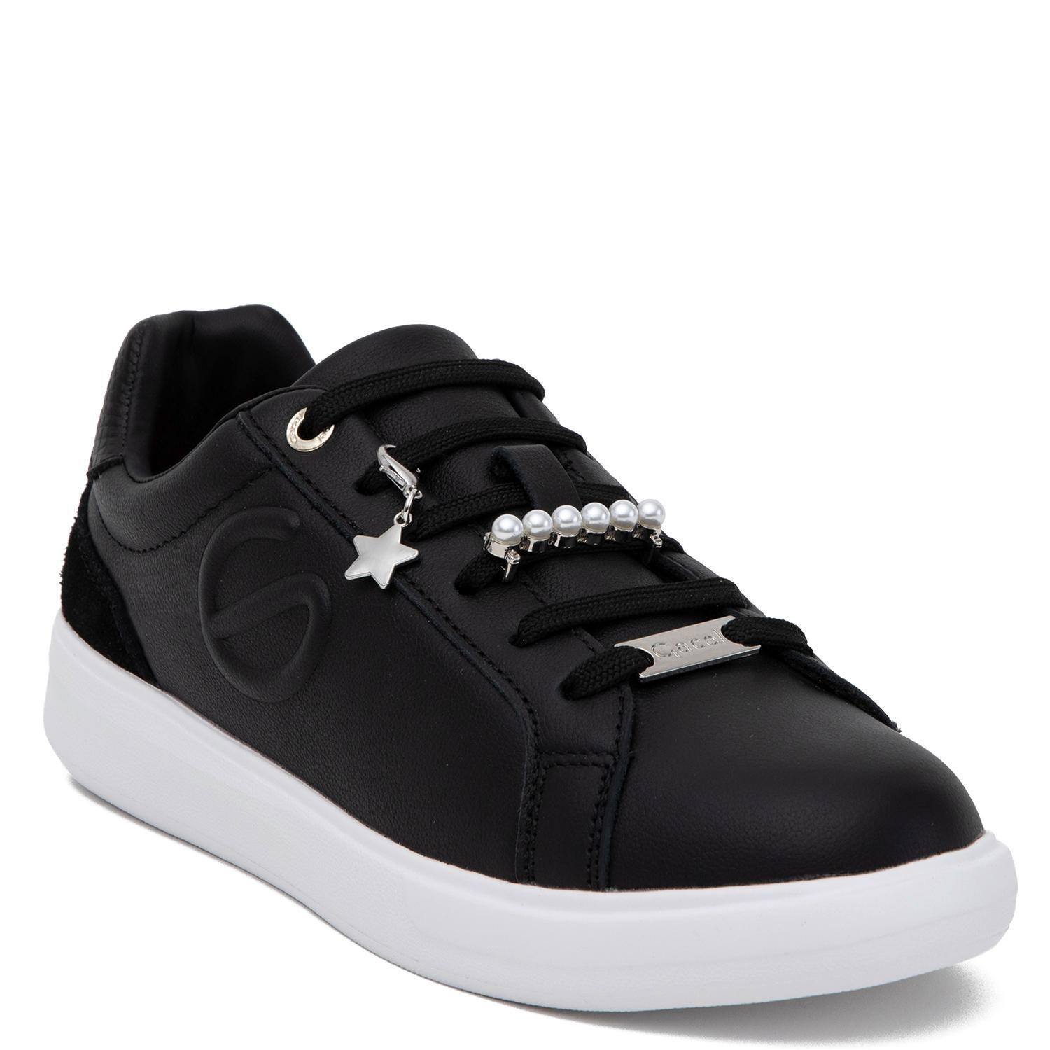 Zapatilla de cuero mujer Gacel negro Rosalia-2