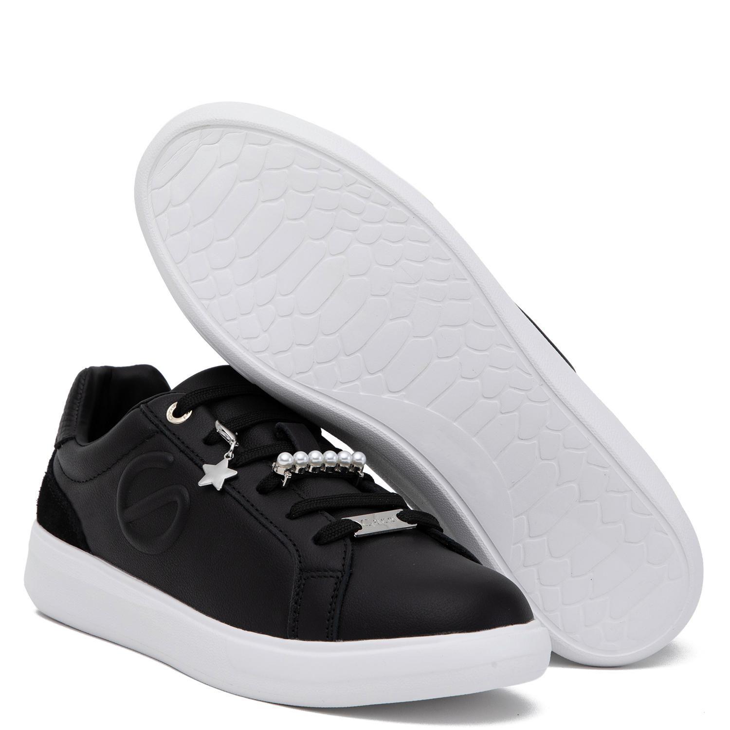 Zapatilla de cuero mujer Gacel negro Rosalia-3