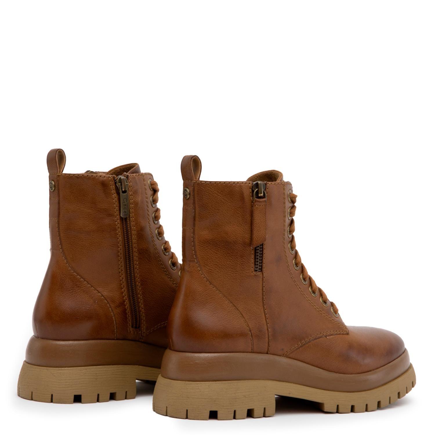 Botin de cuero mujer Gacel tostado Sarah-4