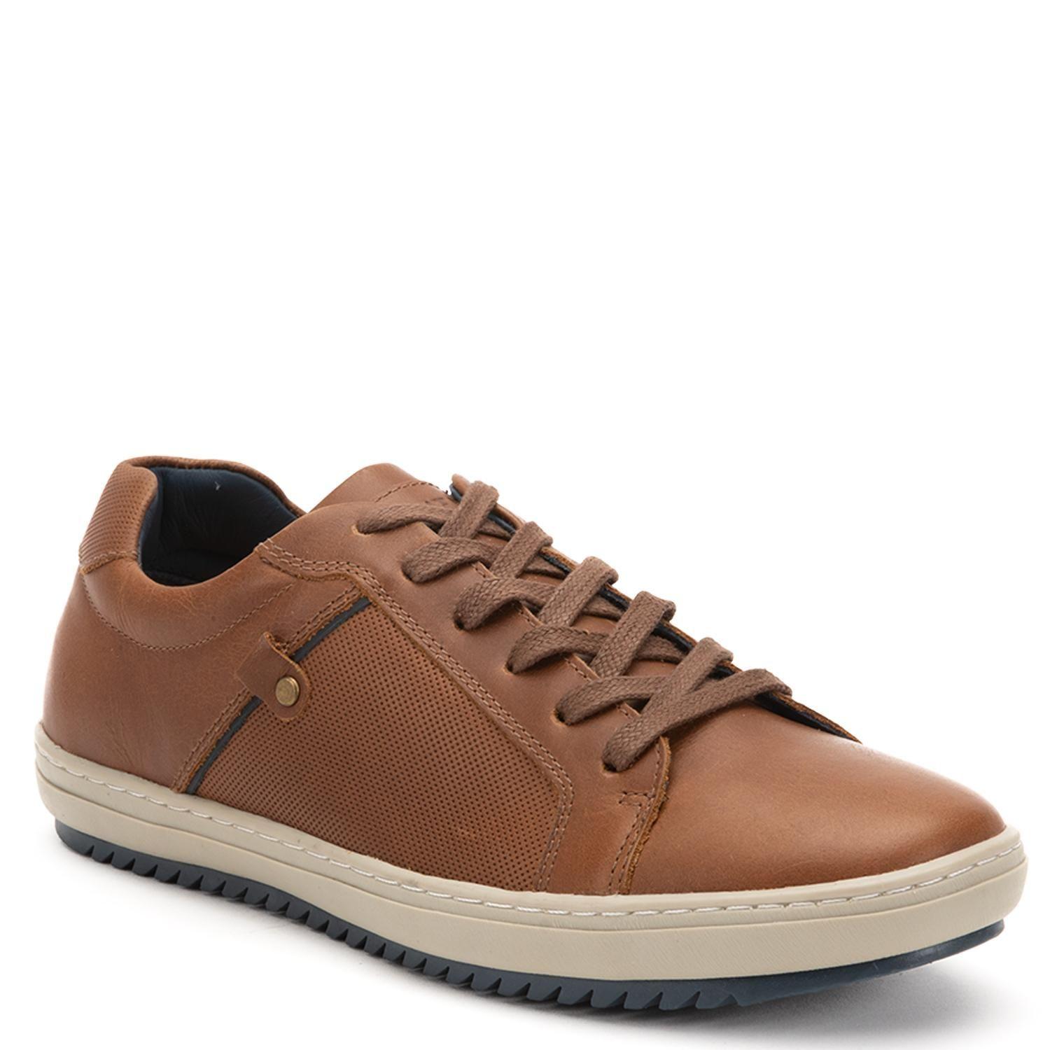 Zapatilla de cuero hombre Guante tostado Kansas-2