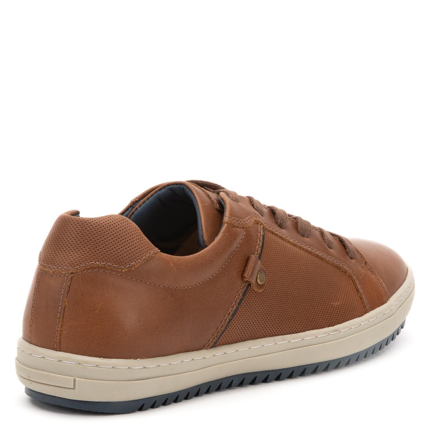 Zapatilla de cuero hombre Guante tostado Kansas-4