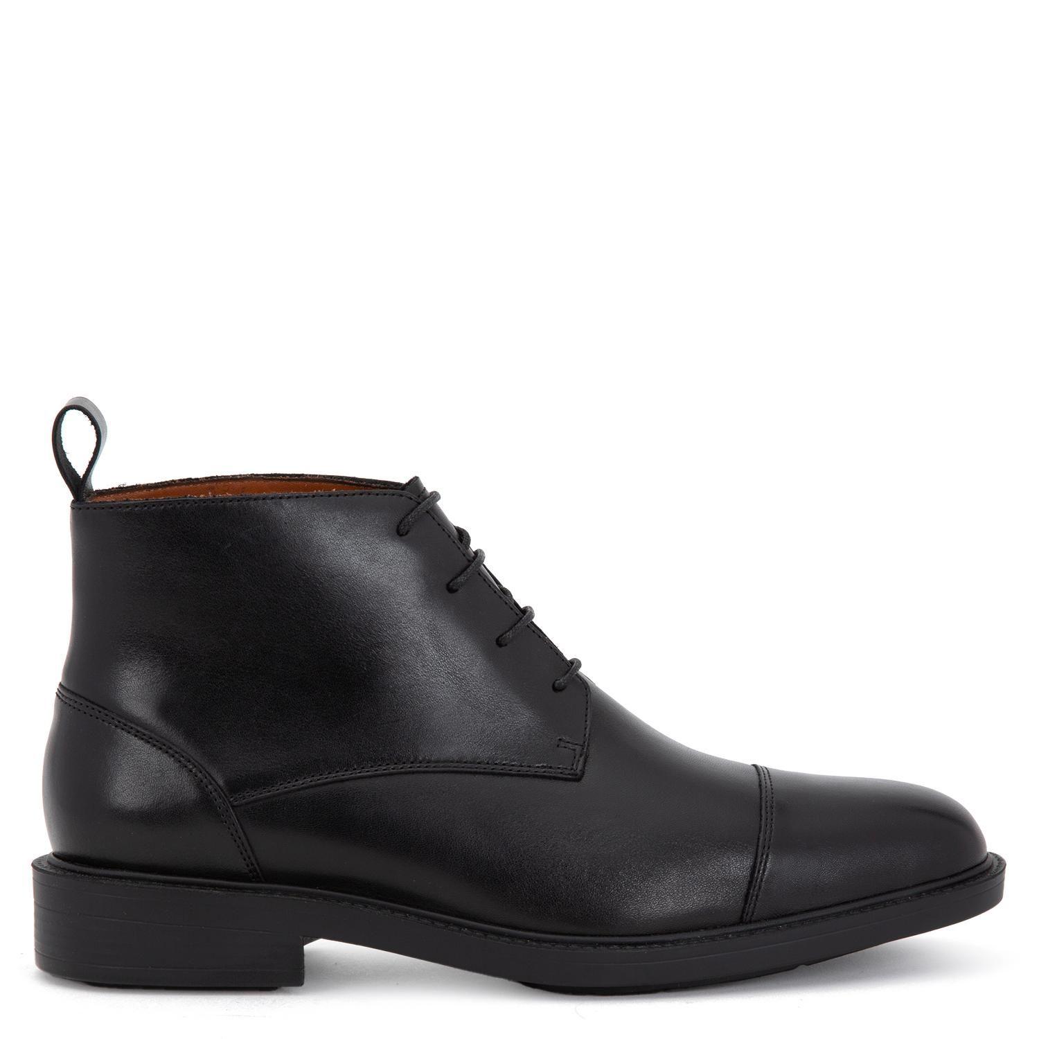 Botin de cuero hombre Guante negro Boston-0