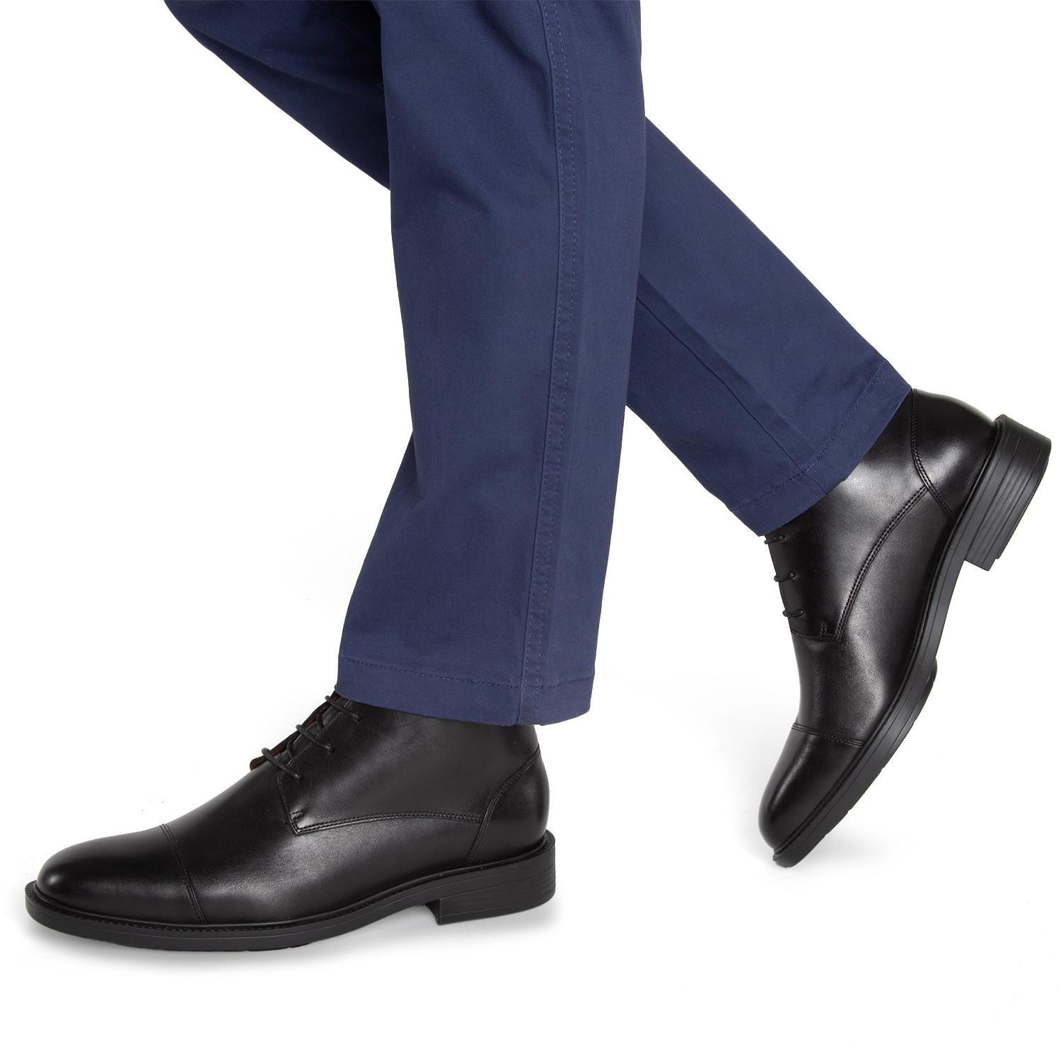 Botin de cuero hombre Guante negro Boston-1