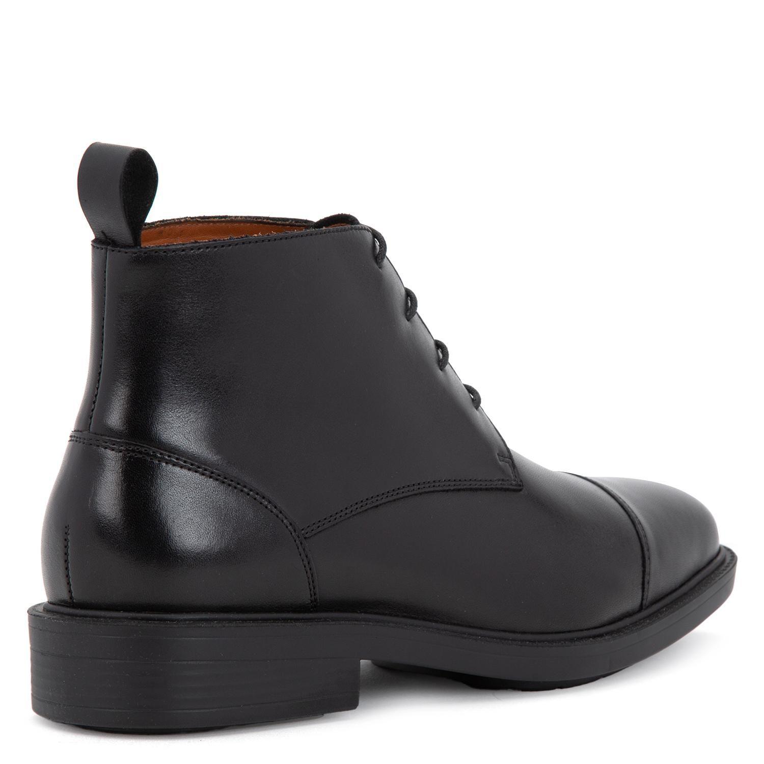 Botin de cuero hombre Guante negro Boston-3