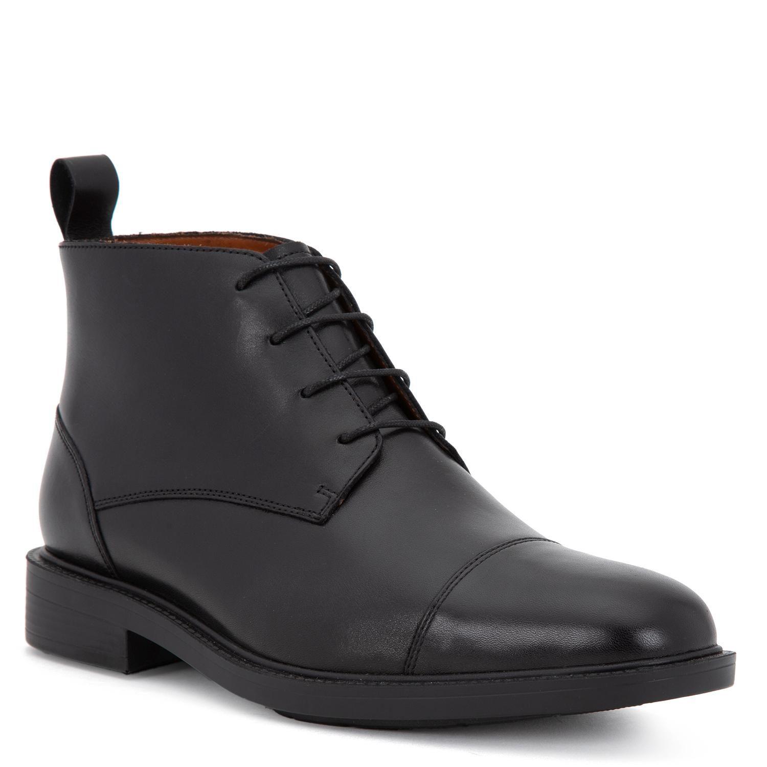 Botin de cuero hombre Guante negro Boston-4