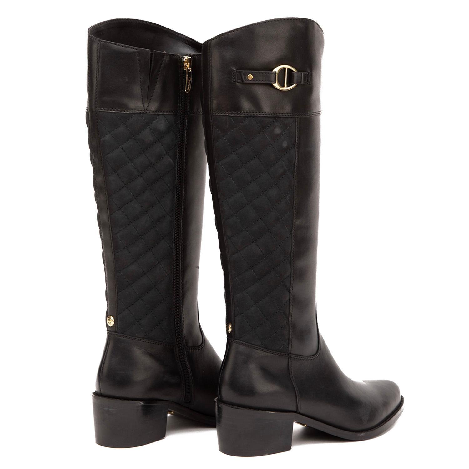 Bota de cuero mujer Gacel negro Montana 0660922-4