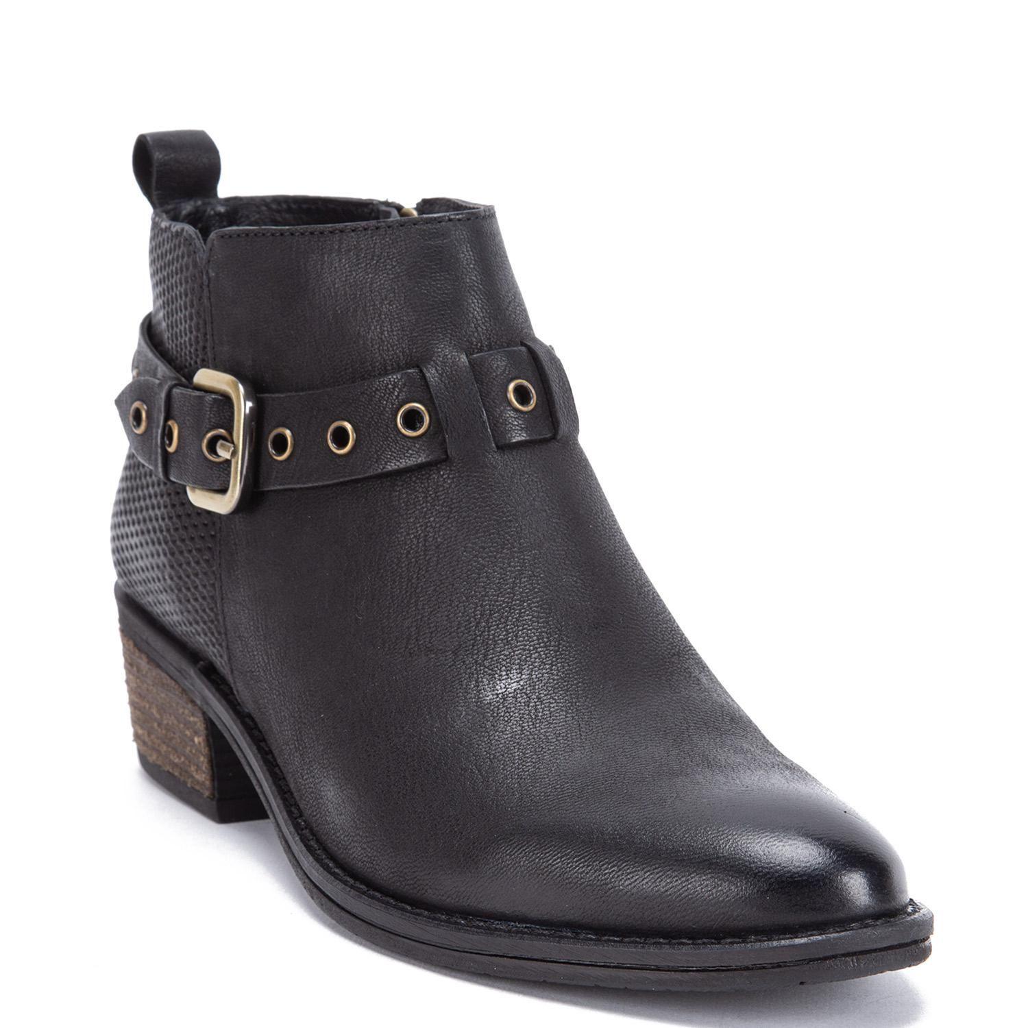 Botin de cuero mujer Gacel negro Gina-2