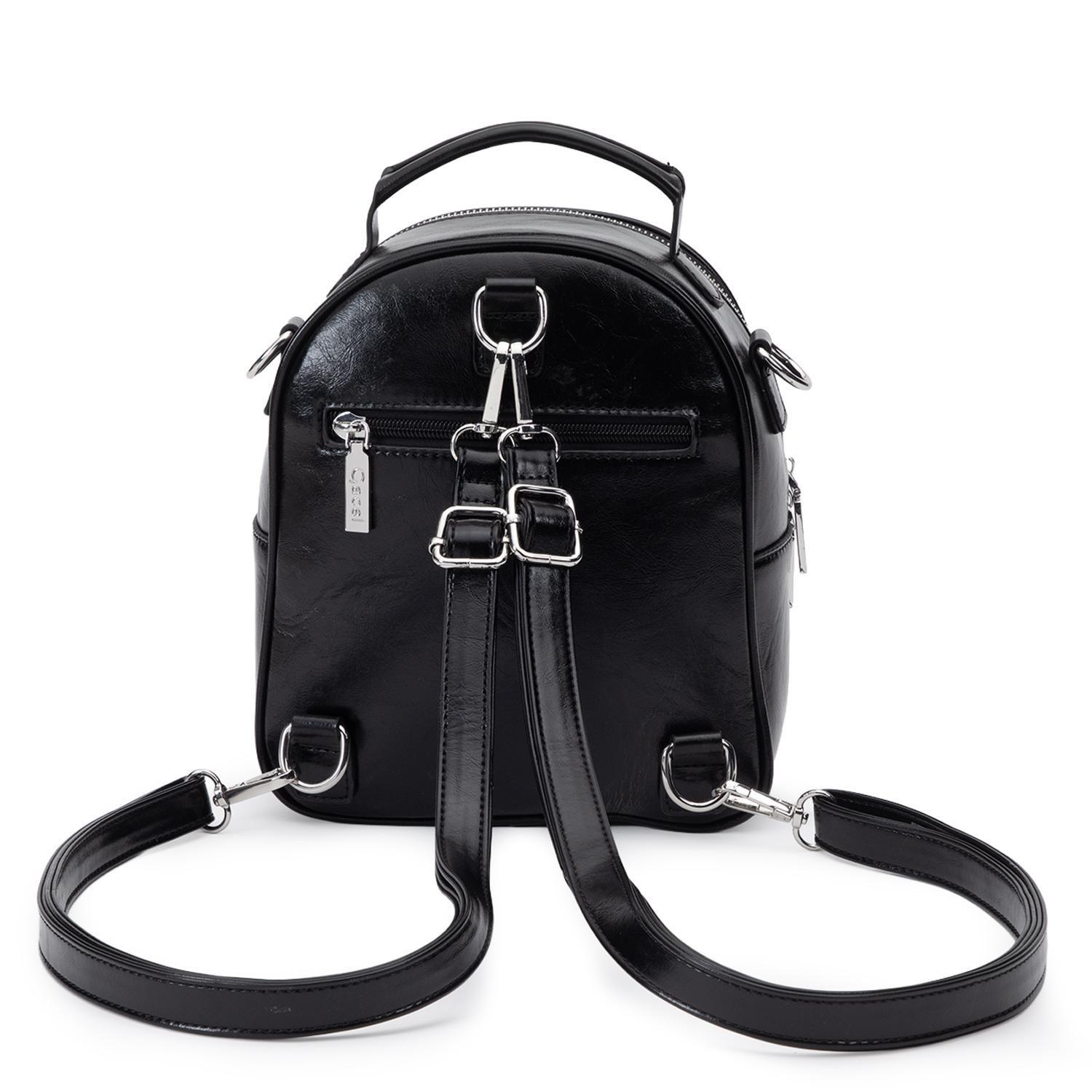 Mochila mujer Gacel negro pequeña-3