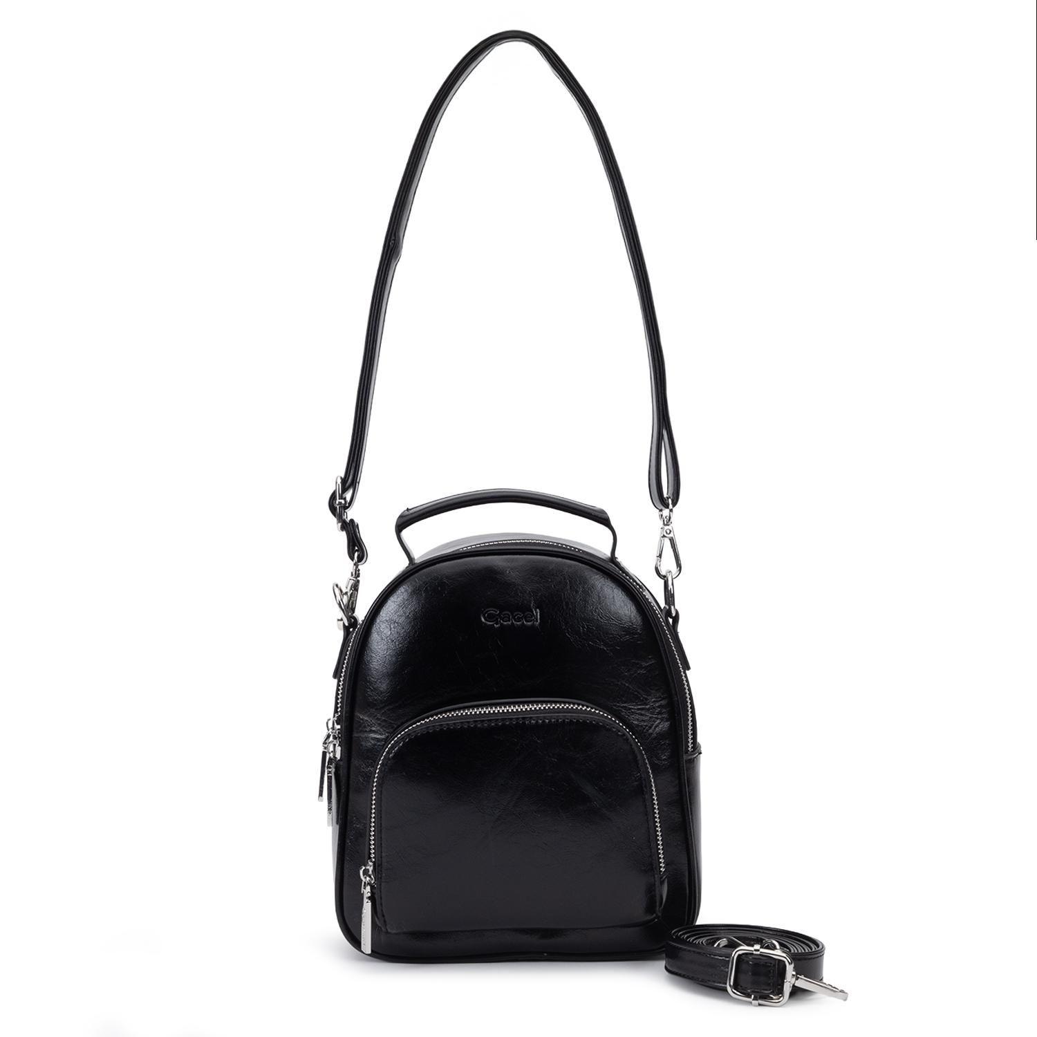 Mochila mujer Gacel negro pequeña-4