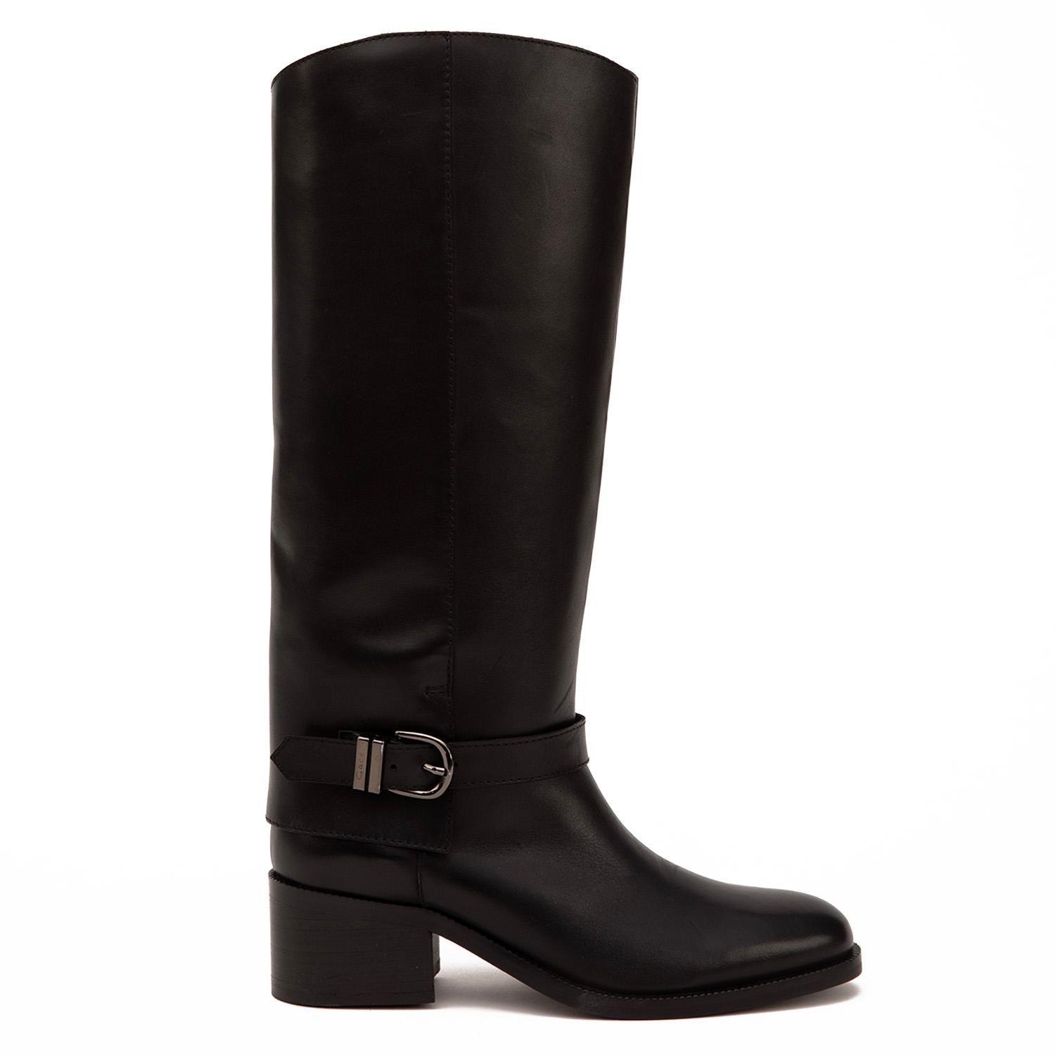Bota de cuero mujer Gacel negro Carola-0