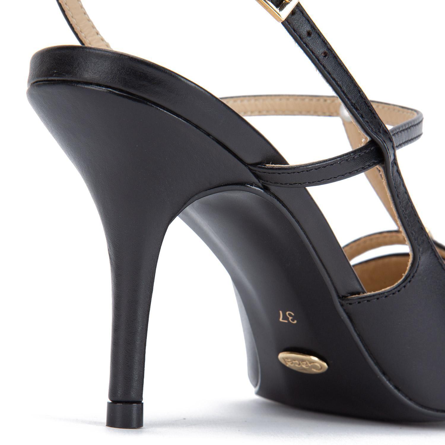 Zapato de cuero mujer Gacel negro Irune-3