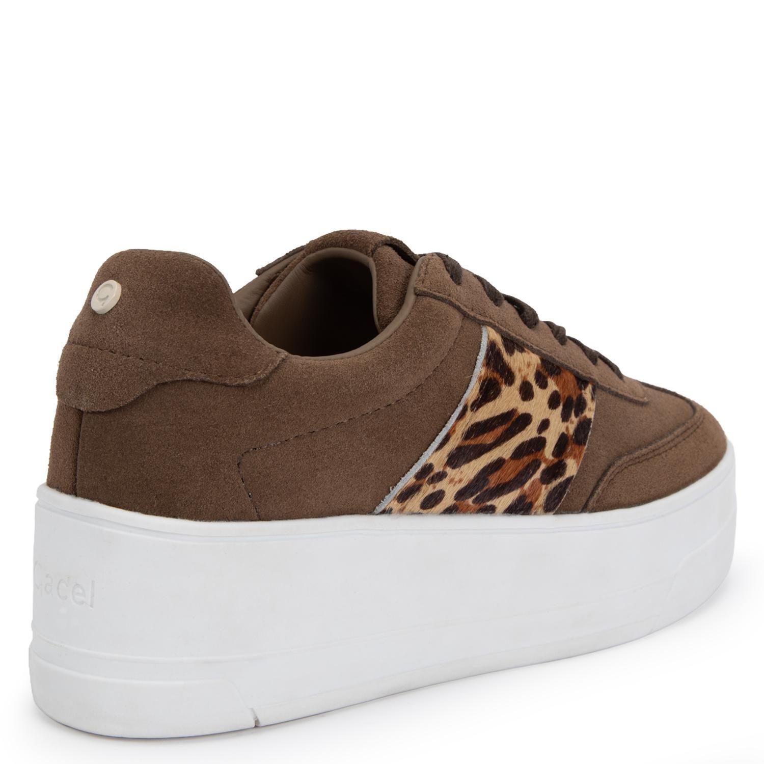 Zapatilla de cuero mujer Gacel cafe Rosi 0661403-4