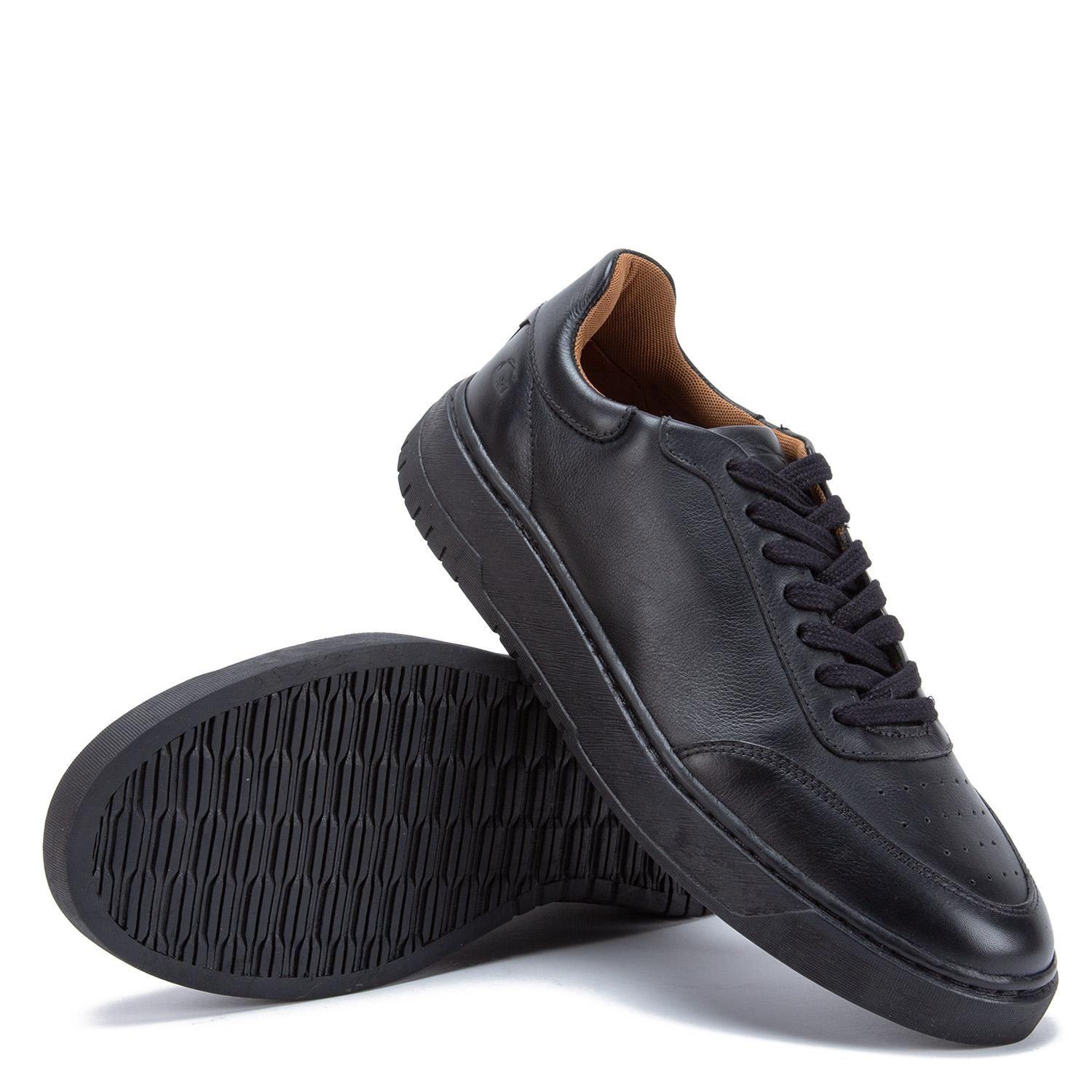 Zapatilla de cuero hombre Guante negro Hong Kong-3