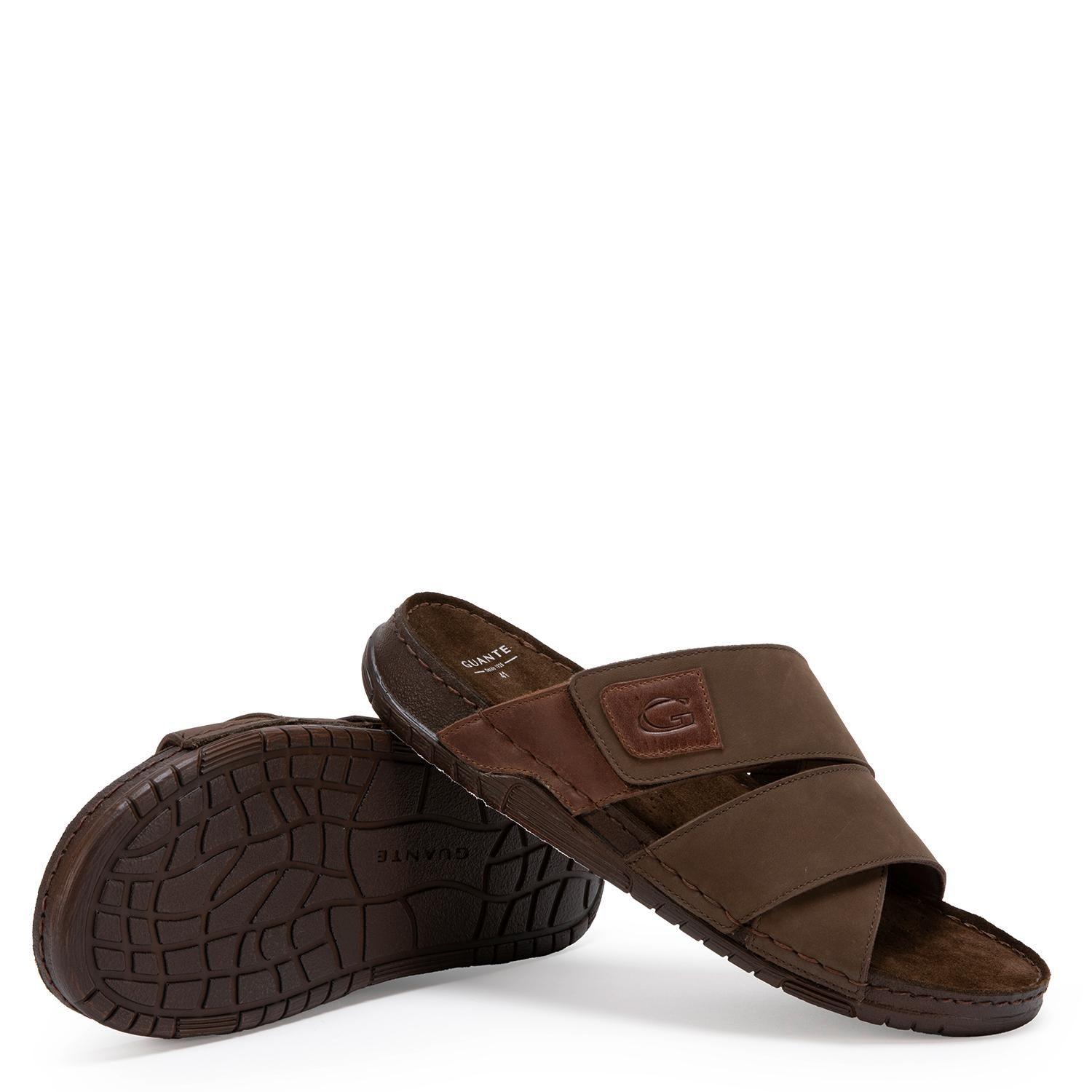 Sandalia de cuero hombre Guante Chocolate Bondi 0035512-2