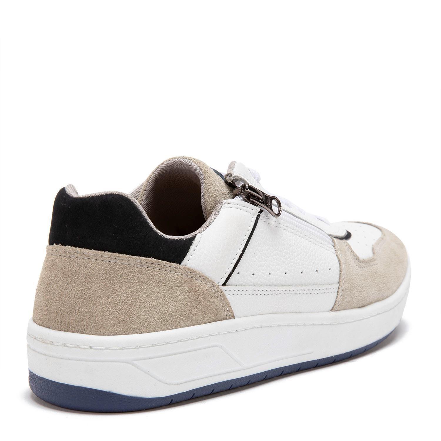 Zapatilla de cuero hombre Guante blanco Tesla-4