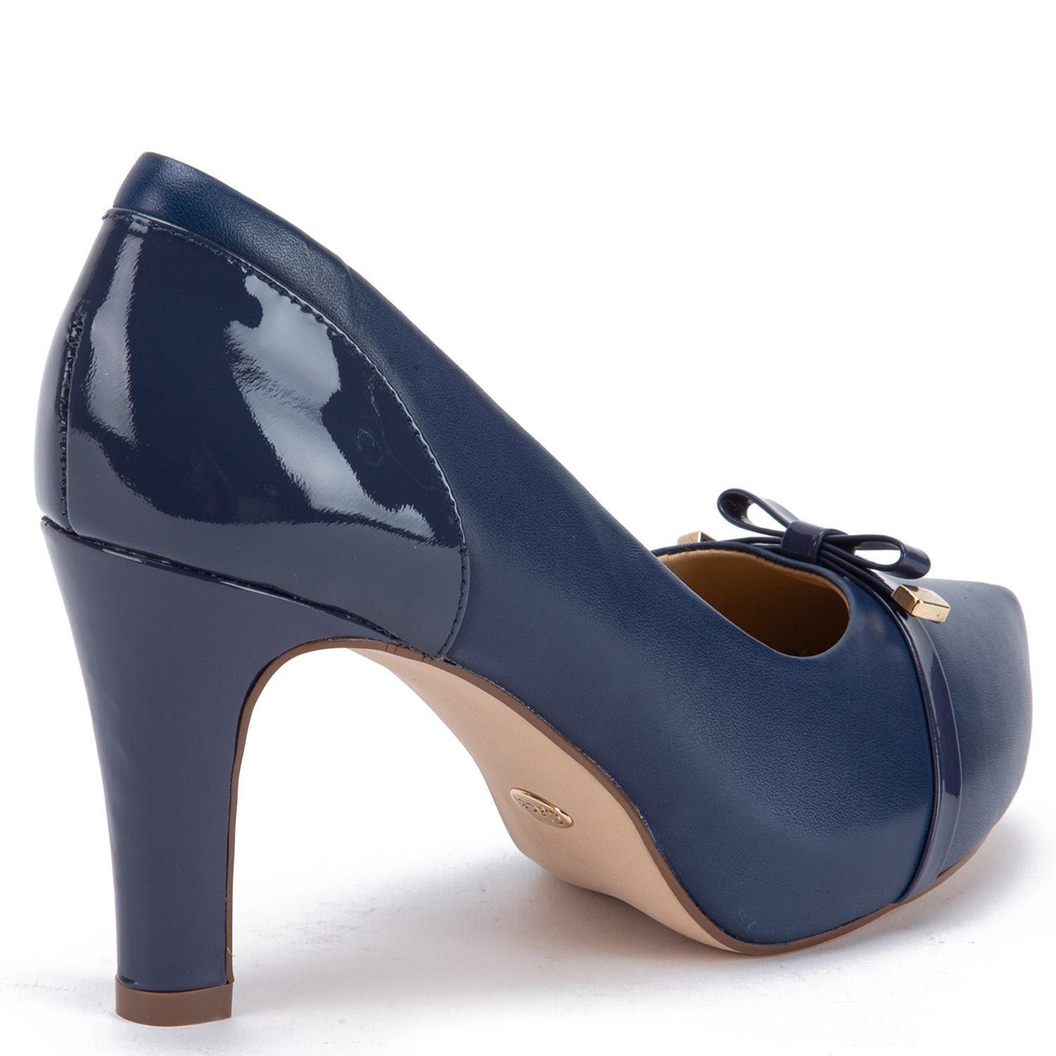 Zapato de cuero mujer Gacel Marino Katerina-4