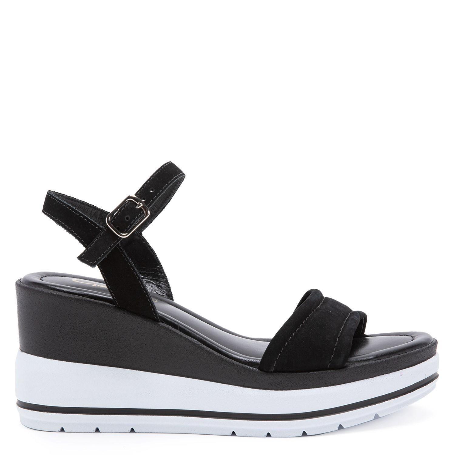Sandalia de cuero mujer Gacel Negro Kendall 0658997-0