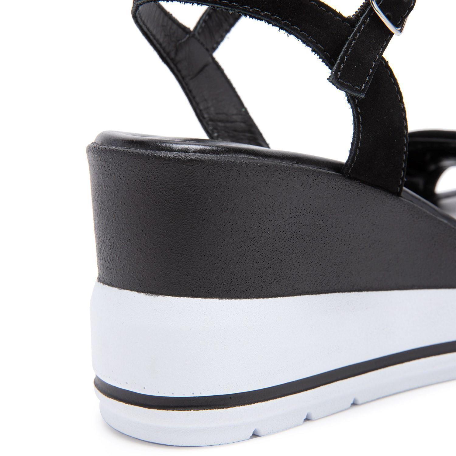 Sandalia de cuero mujer Gacel Negro Kendall 0658997-2