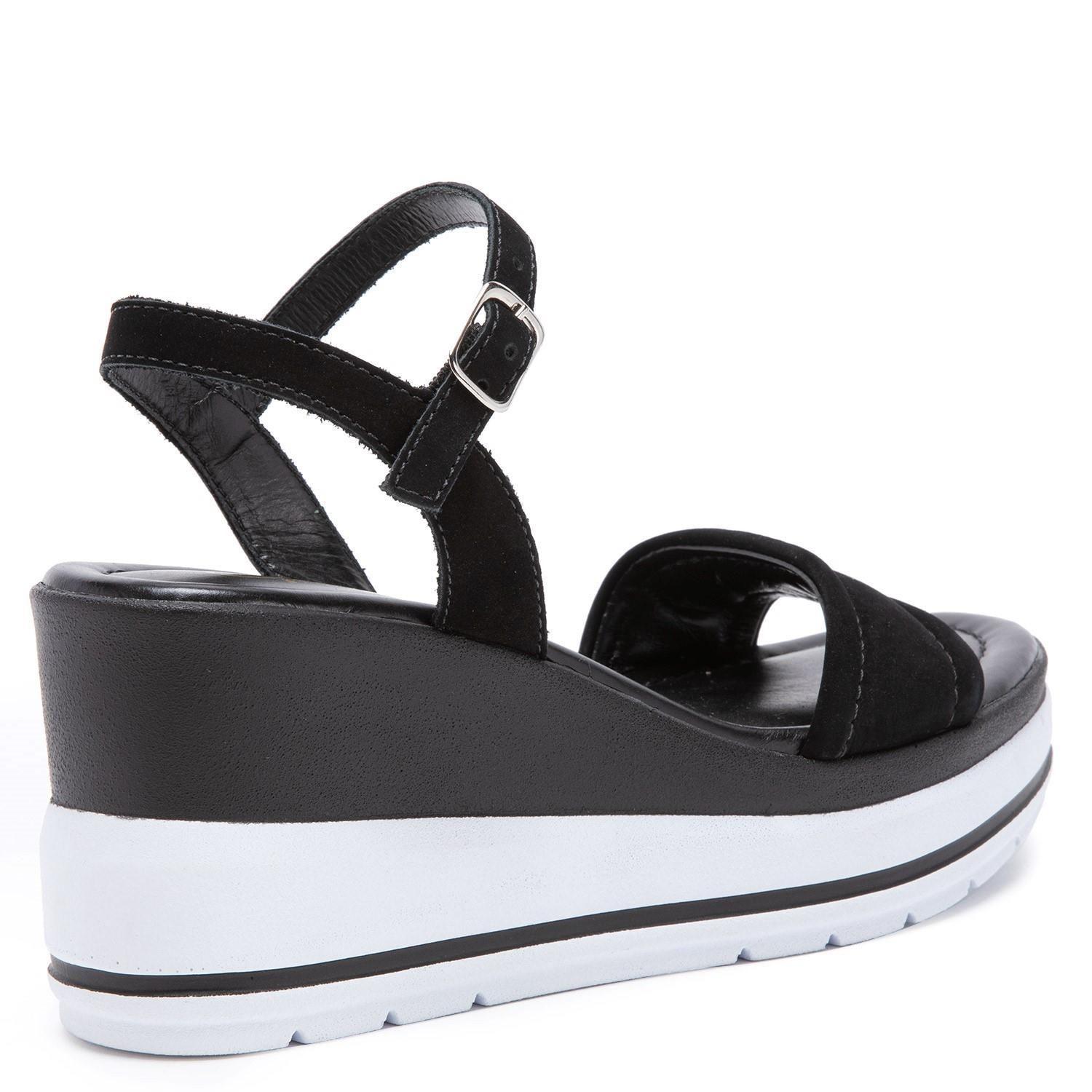 Sandalia de cuero mujer Gacel Negro Kendall 0658997-3