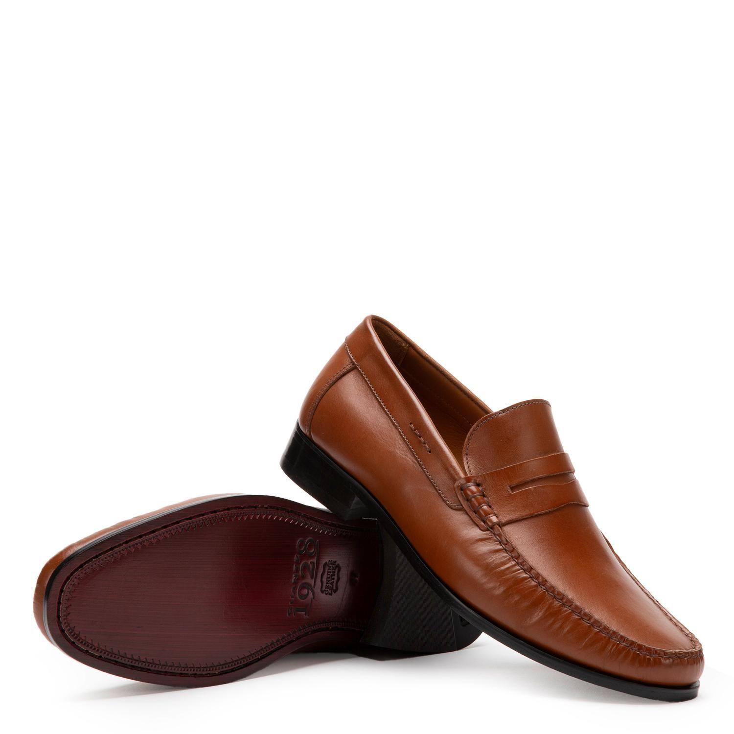 Mocasin de cuero hombre Guante whisky Suela-3