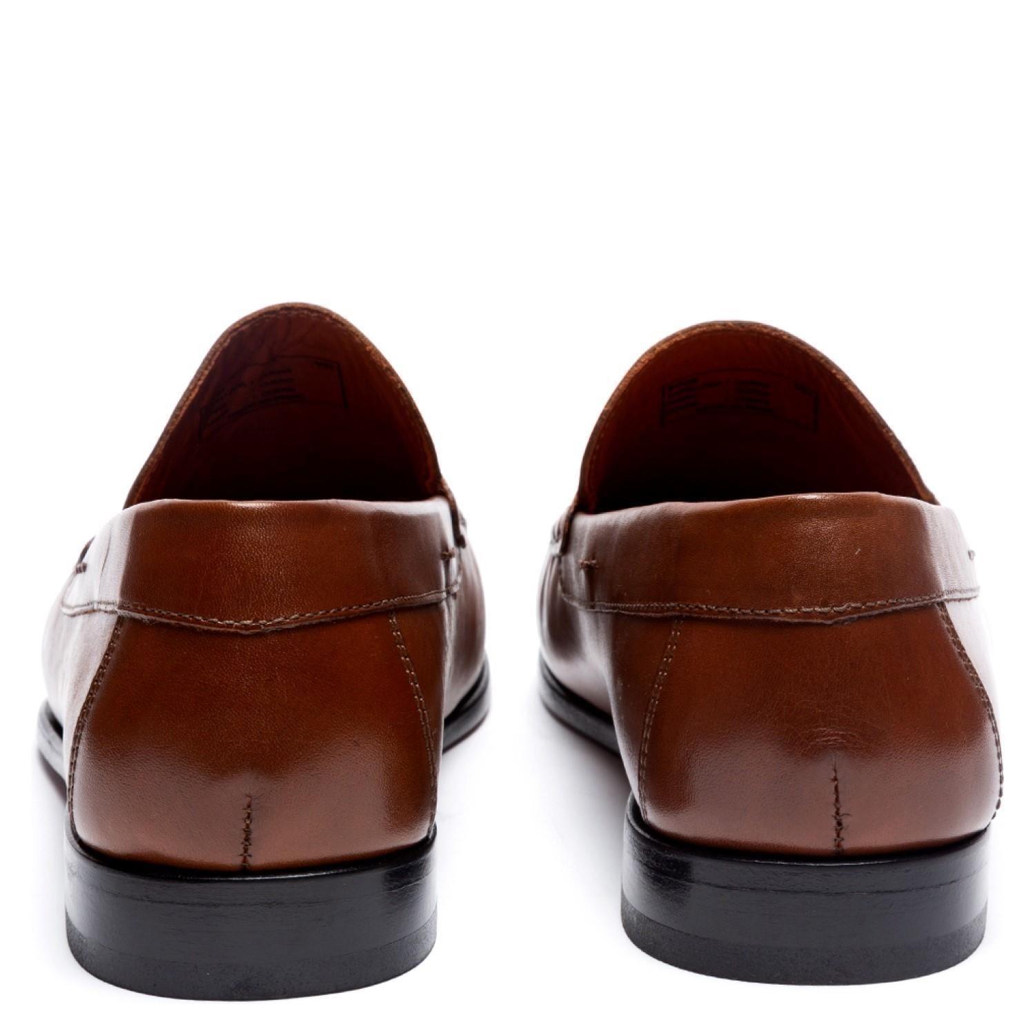 Mocasin de cuero hombre Guante whisky Suela-5