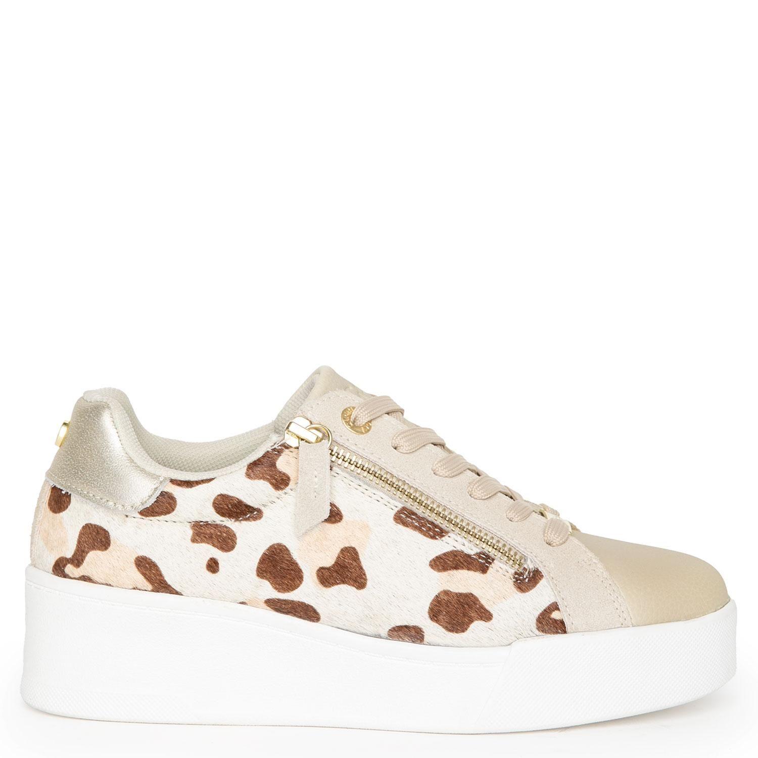 Zapatilla de cuero mujer Gacel leopardo Lacy-0