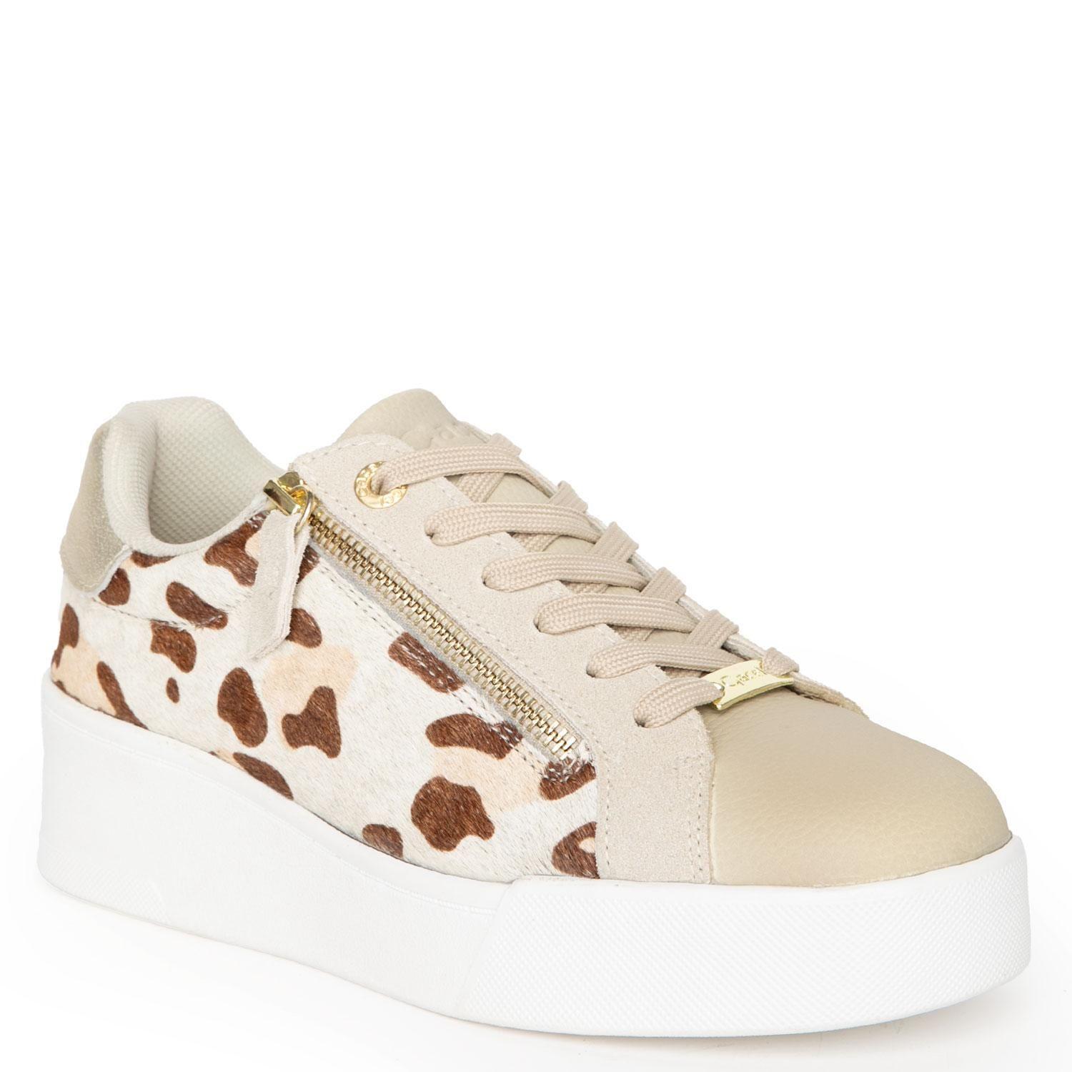 Zapatilla de cuero mujer Gacel leopardo Lacy-2