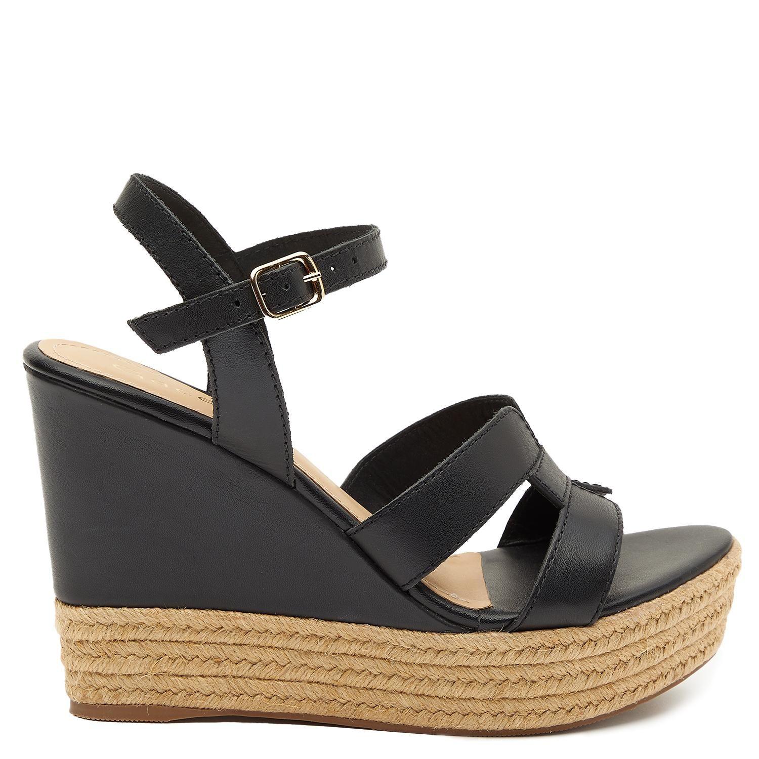Sandalia de cuero mujer Gacel negro Gilda-0