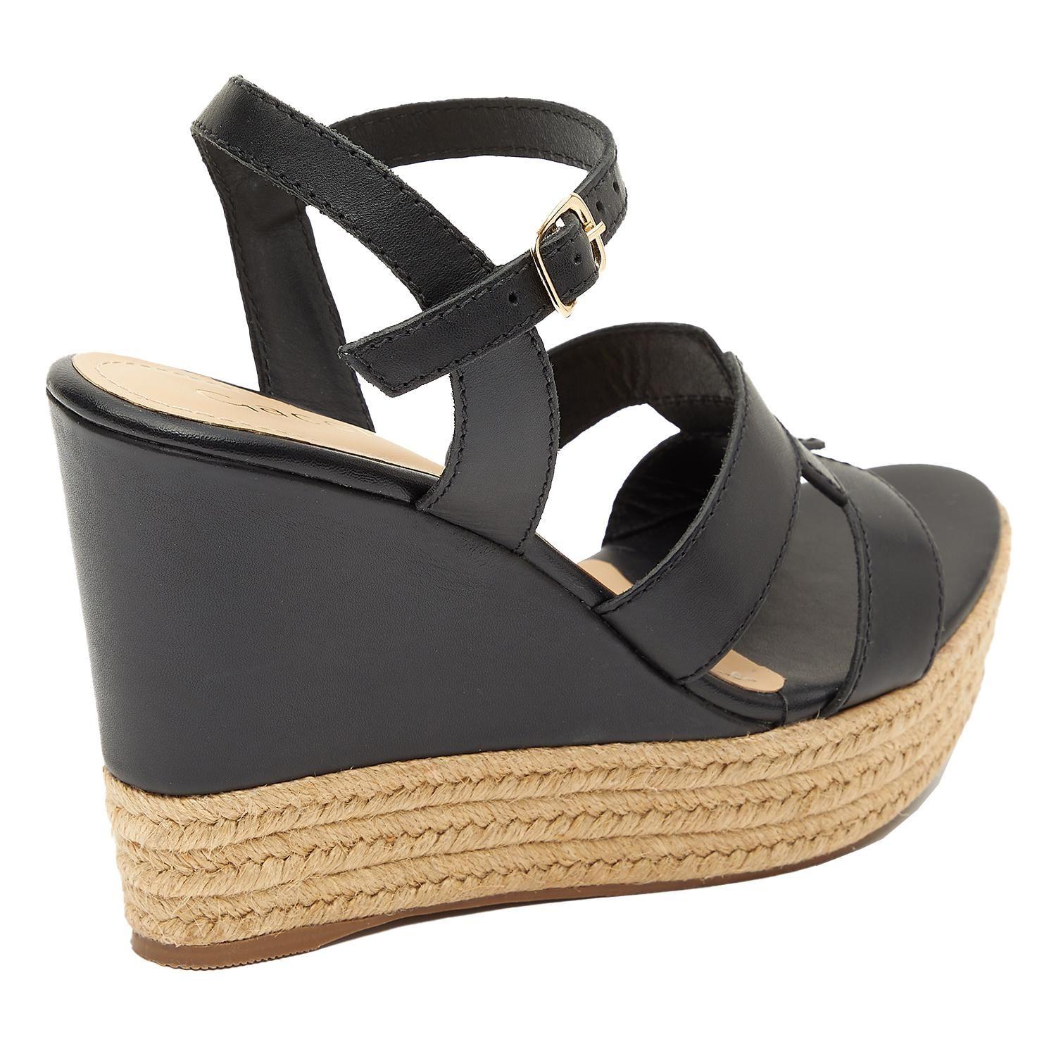 Sandalia de cuero mujer Gacel negro Gilda-4
