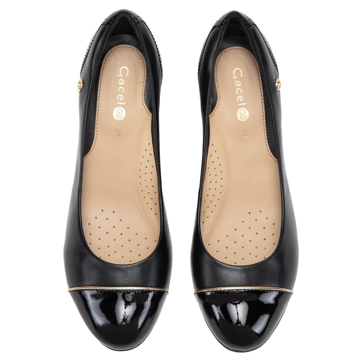 Zapato de cuero mujer Gacel negro Elisa-3
