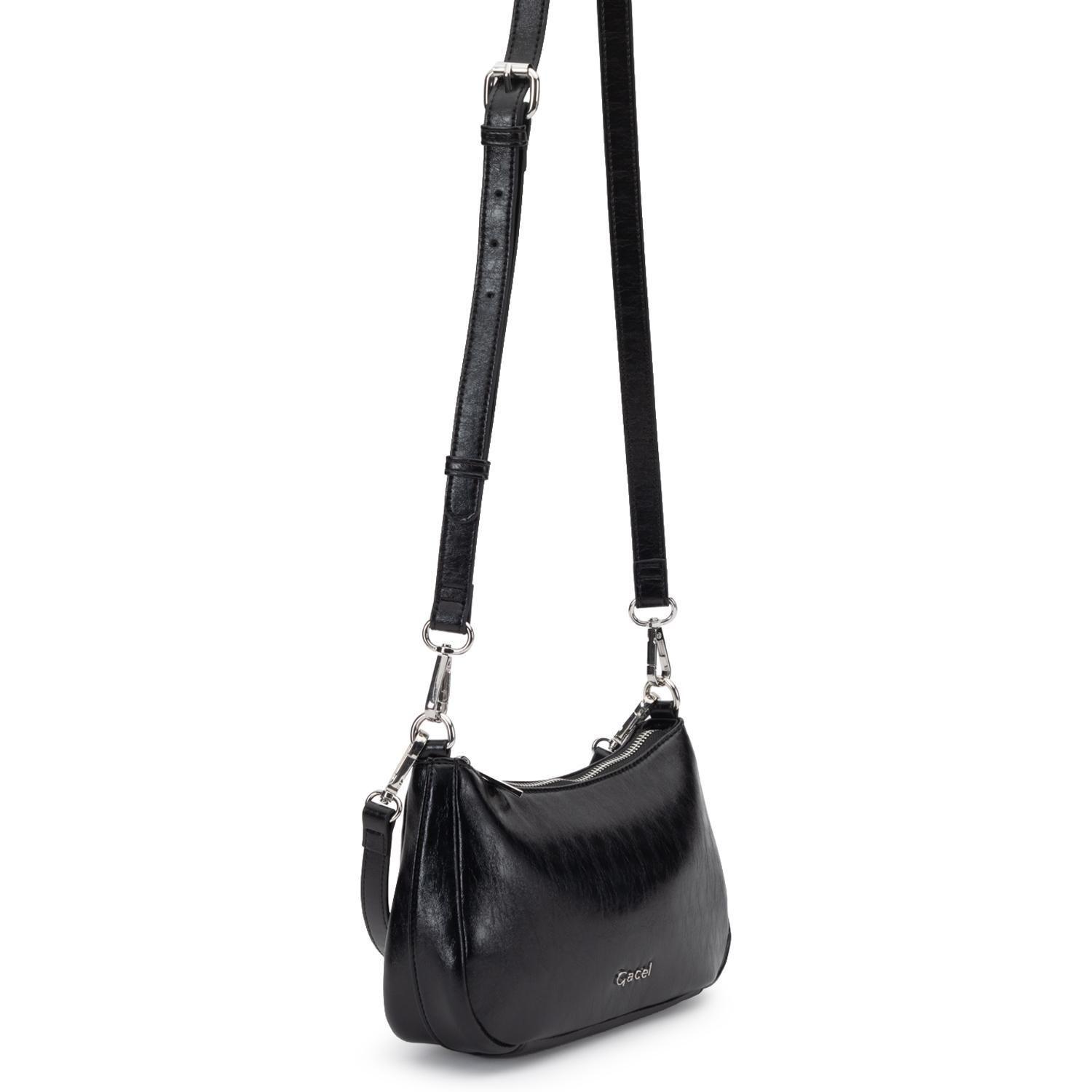 Cartera mujer Gacel negro bandolera pequeña-2
