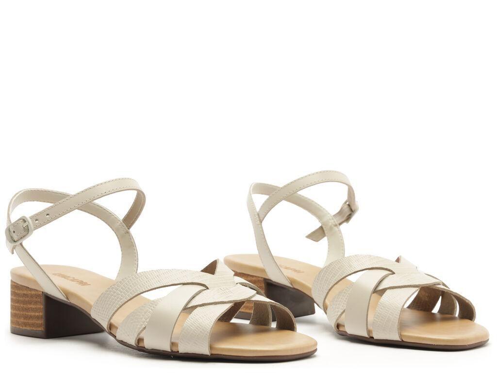 Sandalia de cuero mujer Anacapri blanco Luna C3048901210002-1