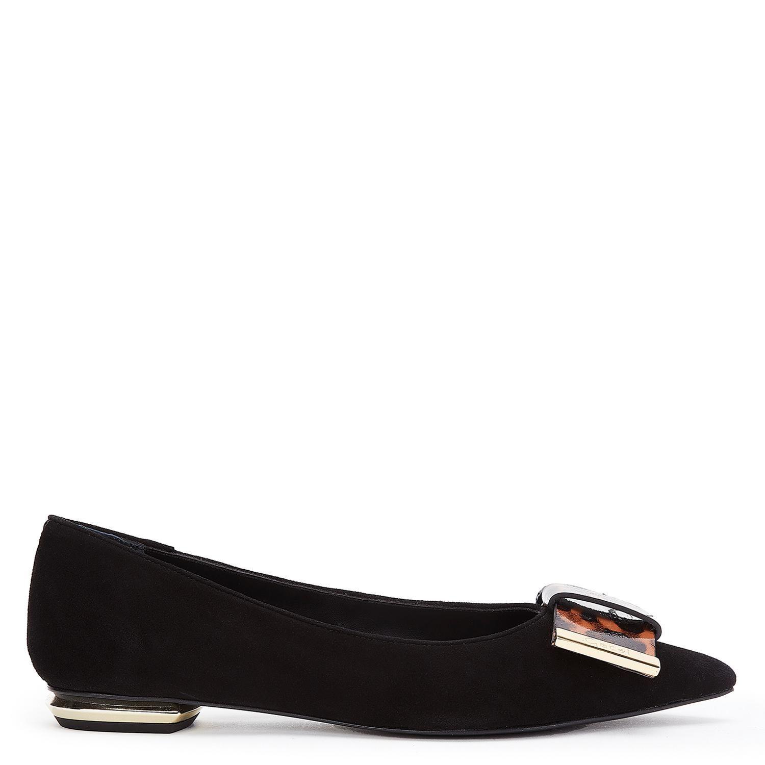 Ballerina de cuero mujer Gacel Negro Violet 0660033-0
