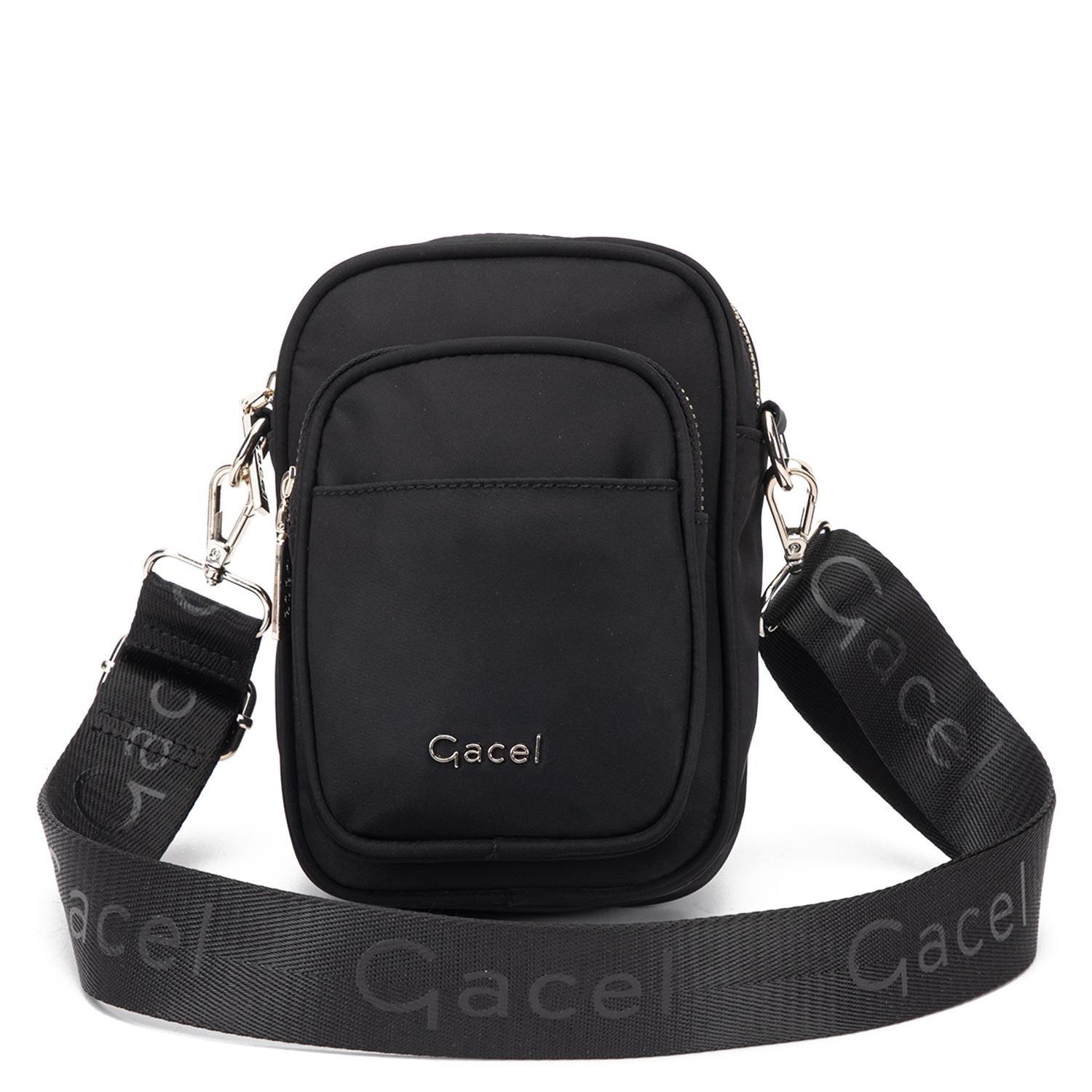 Cartera mujer Gacel negro bandolera pequeña-0
