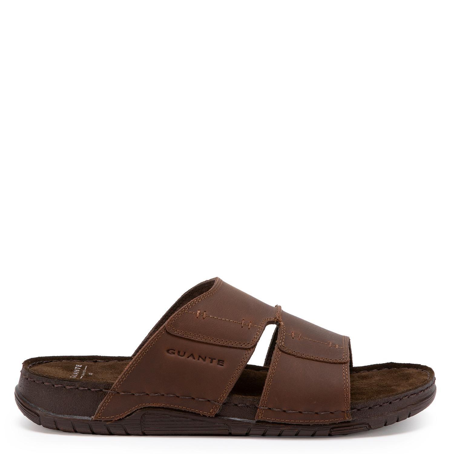 Sandalia de cuero hombre Guante Chocolate Bondi-0