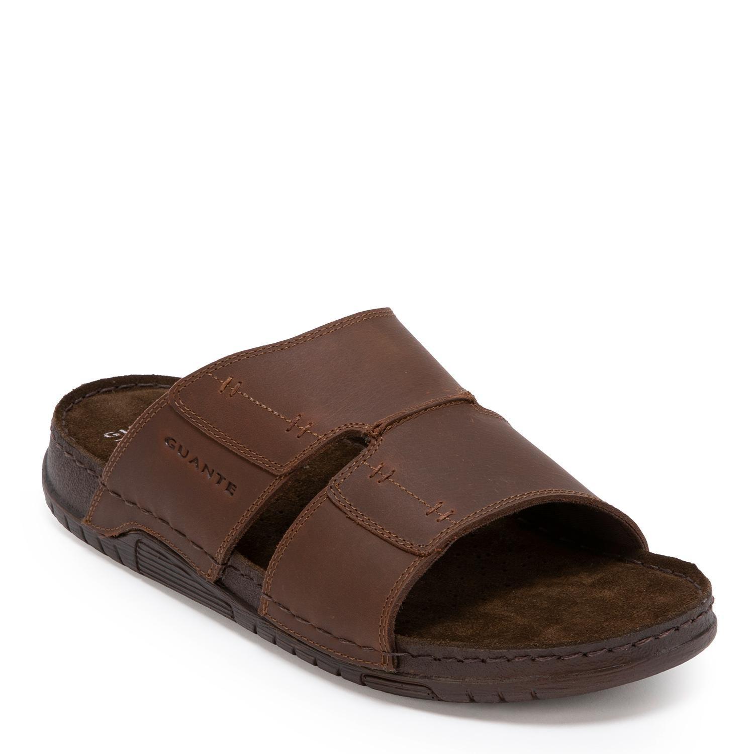 Sandalia de cuero hombre Guante Chocolate Bondi-1