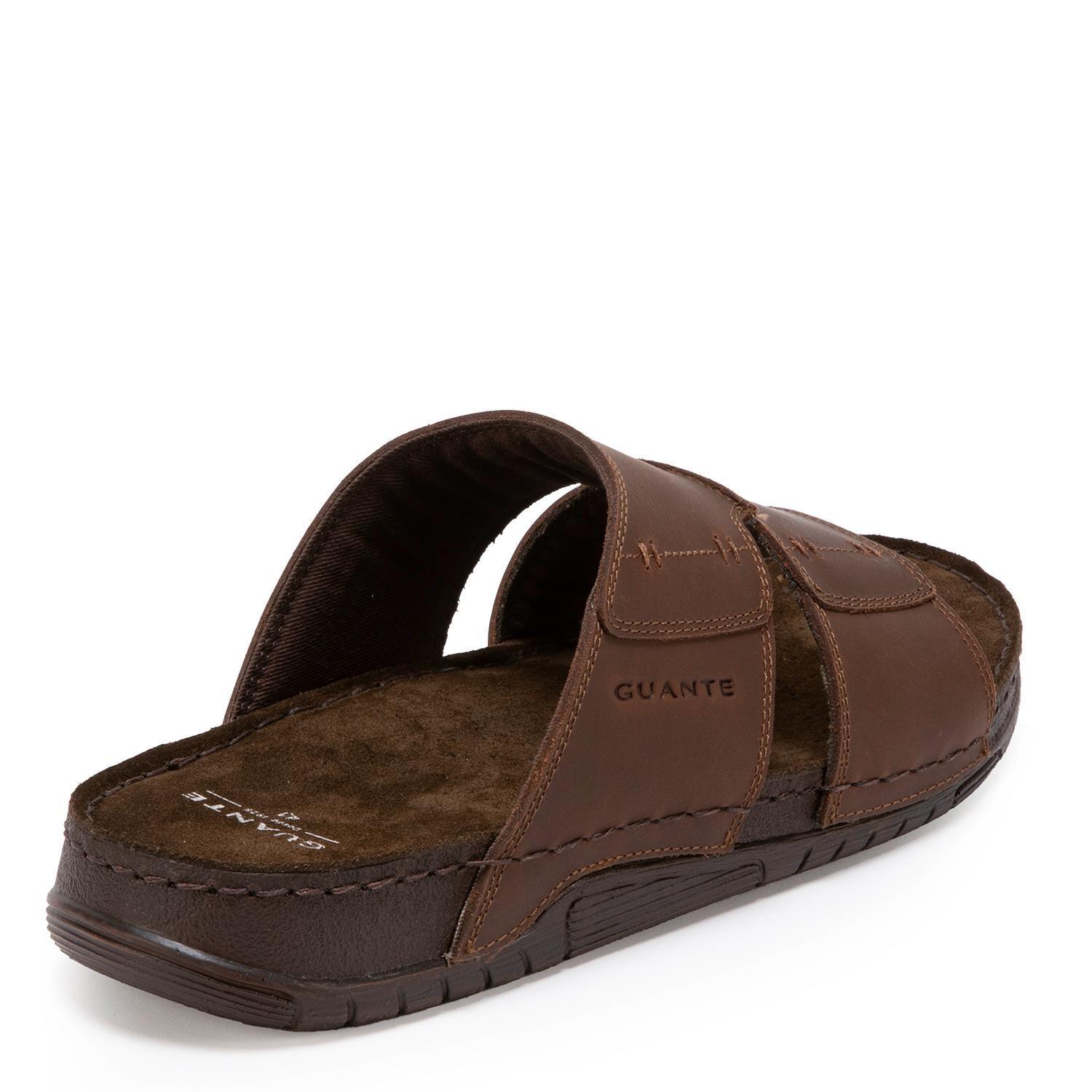 Sandalia de cuero hombre Guante Chocolate Bondi-3
