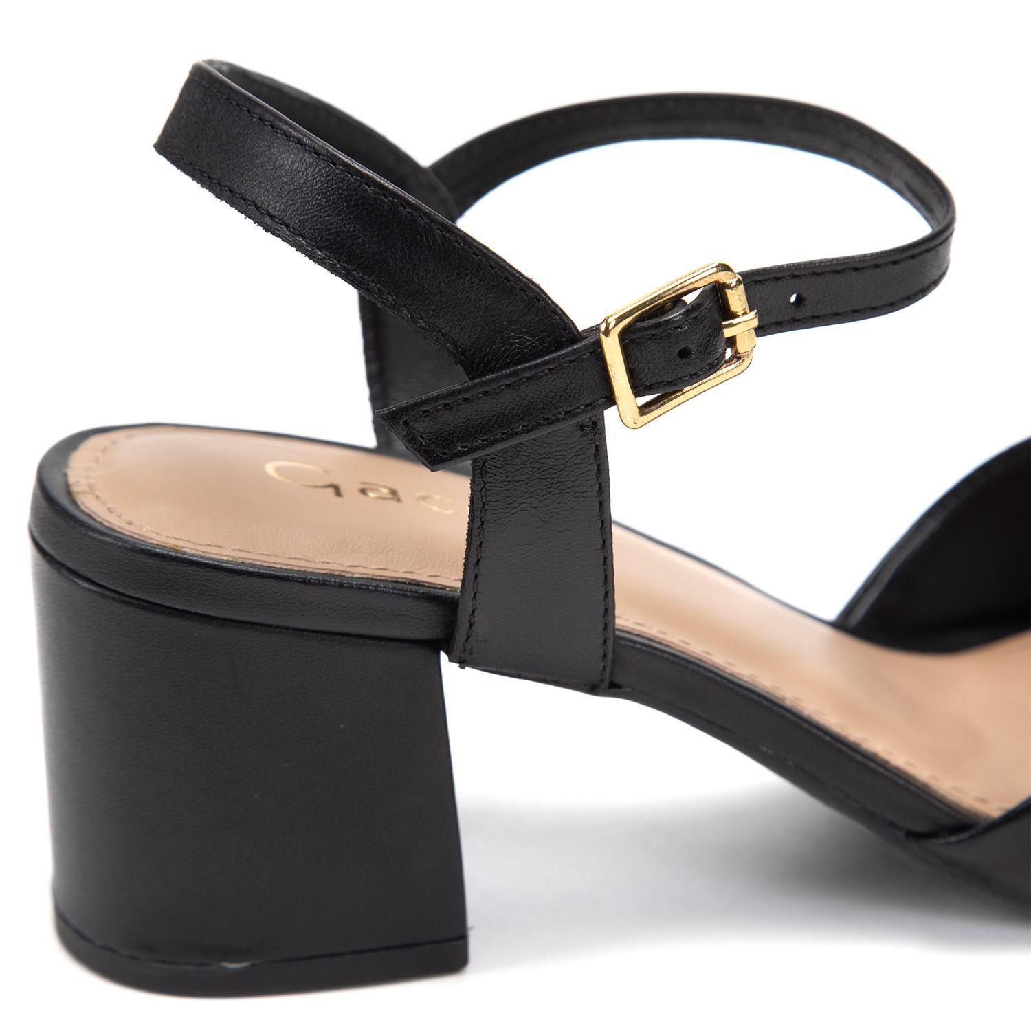 Sandalia de cuero mujer Gacel negro Ginger 0661235-6