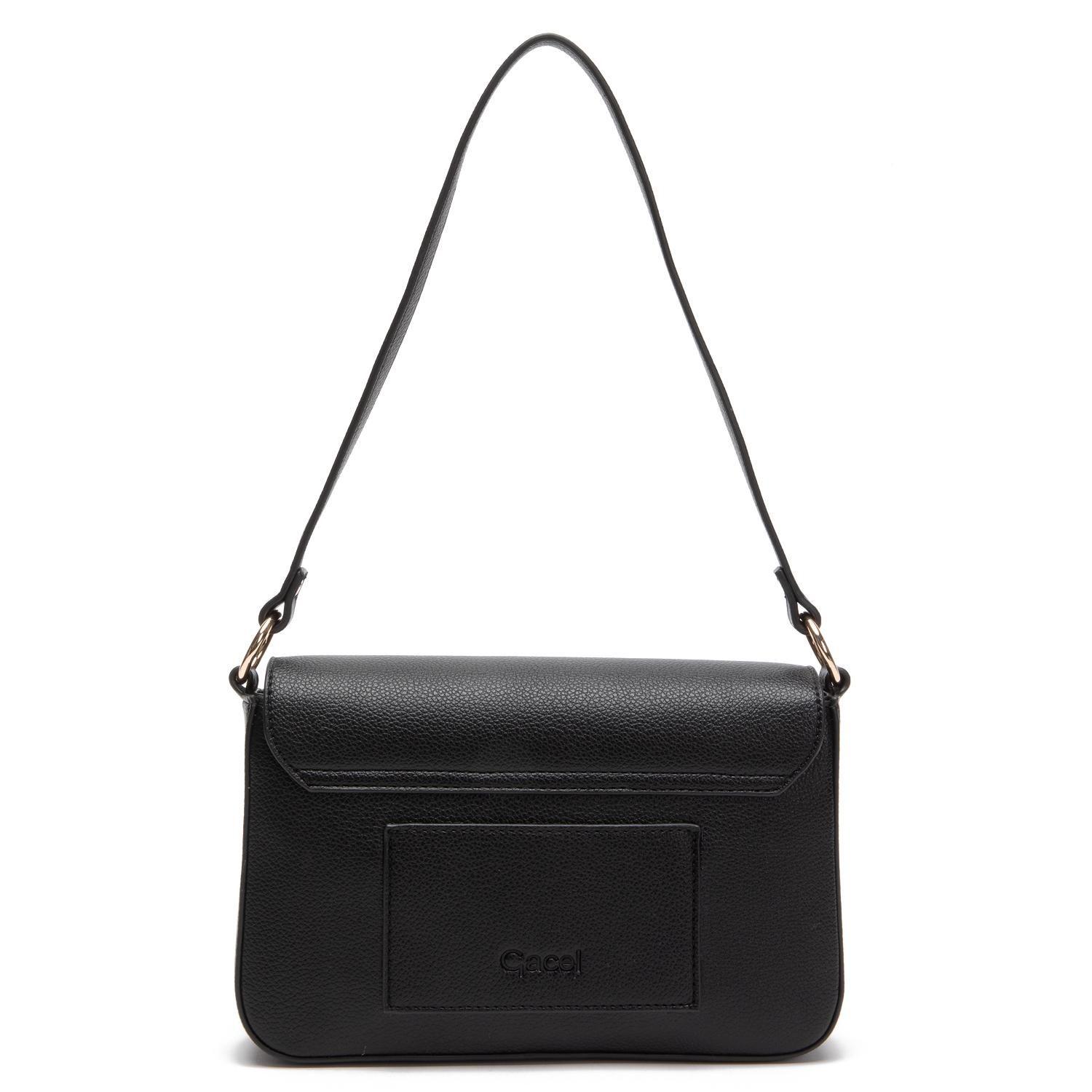 Cartera mujer Gacel negro retro con tapa-1