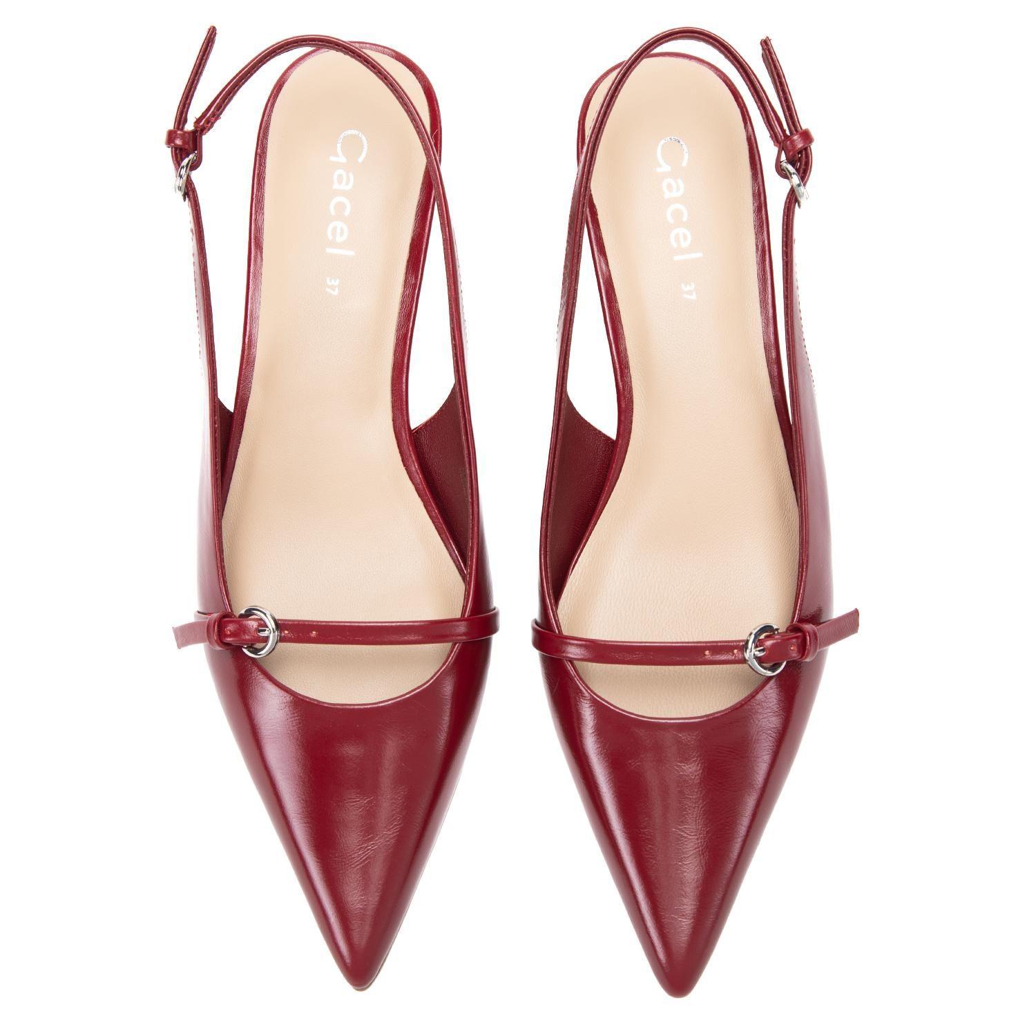 Zapato de cuero mujer Gacel guinda Tini-3