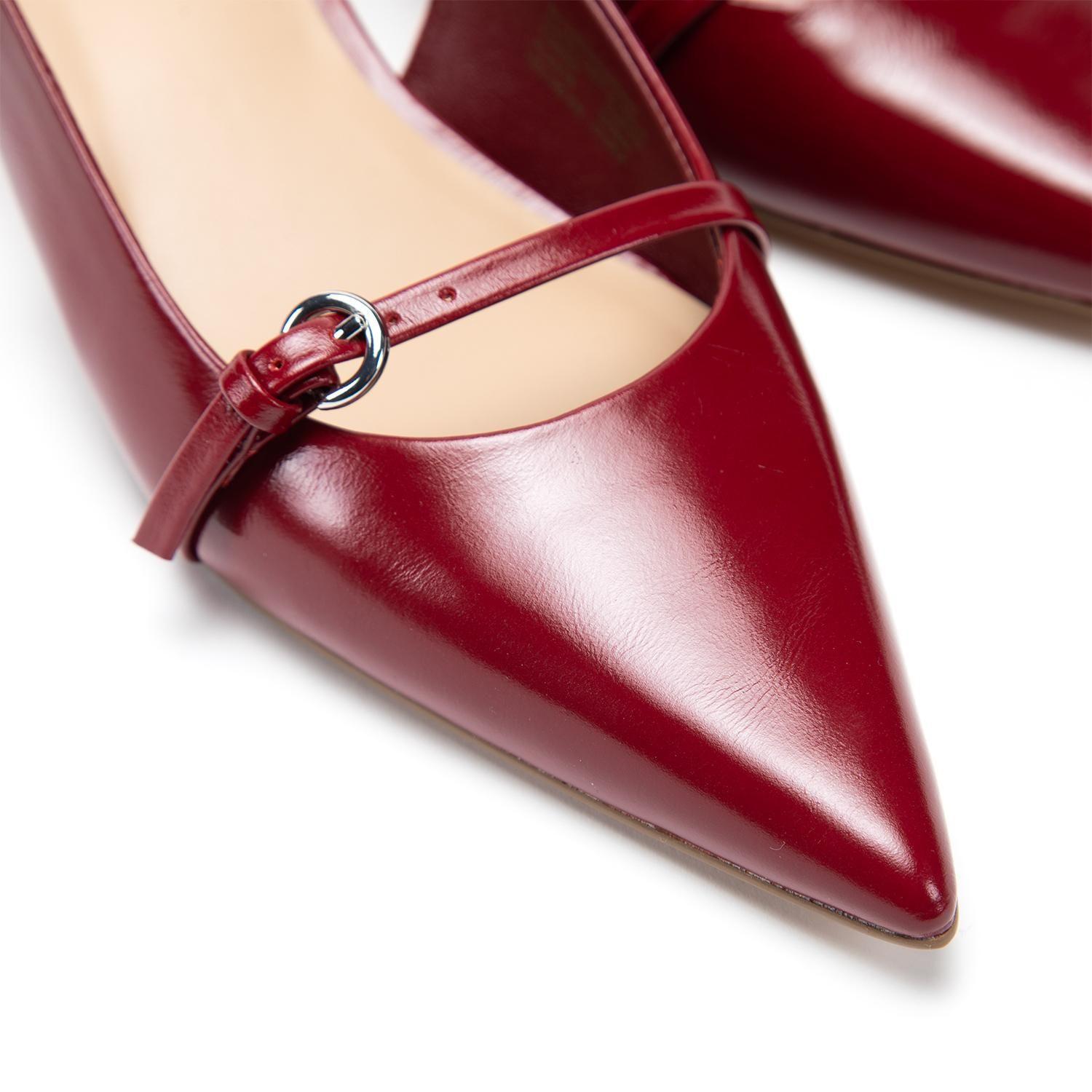 Zapato de cuero mujer Gacel guinda Tini-4