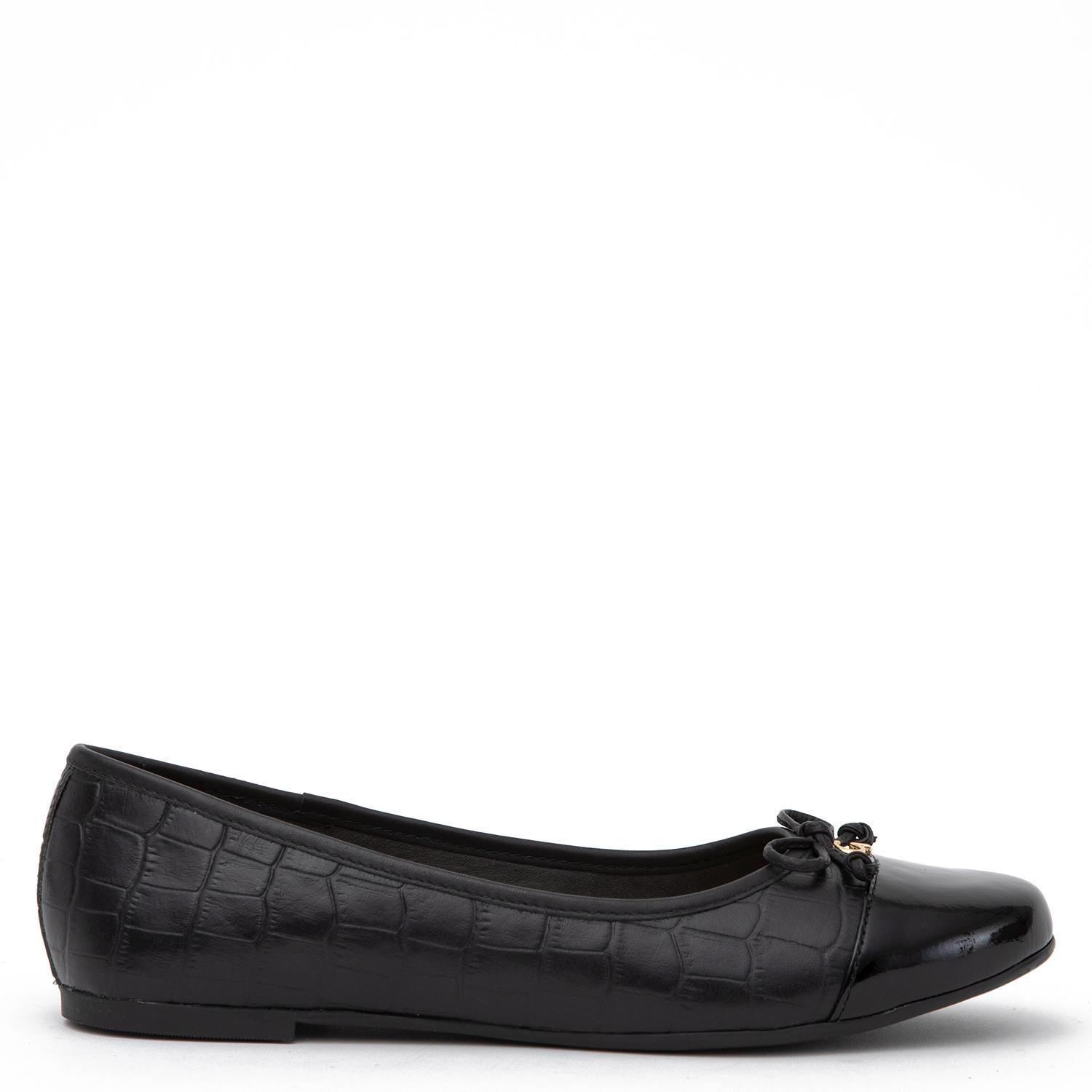 Ballerina de cuero mujer Gacel negro Ikia-0