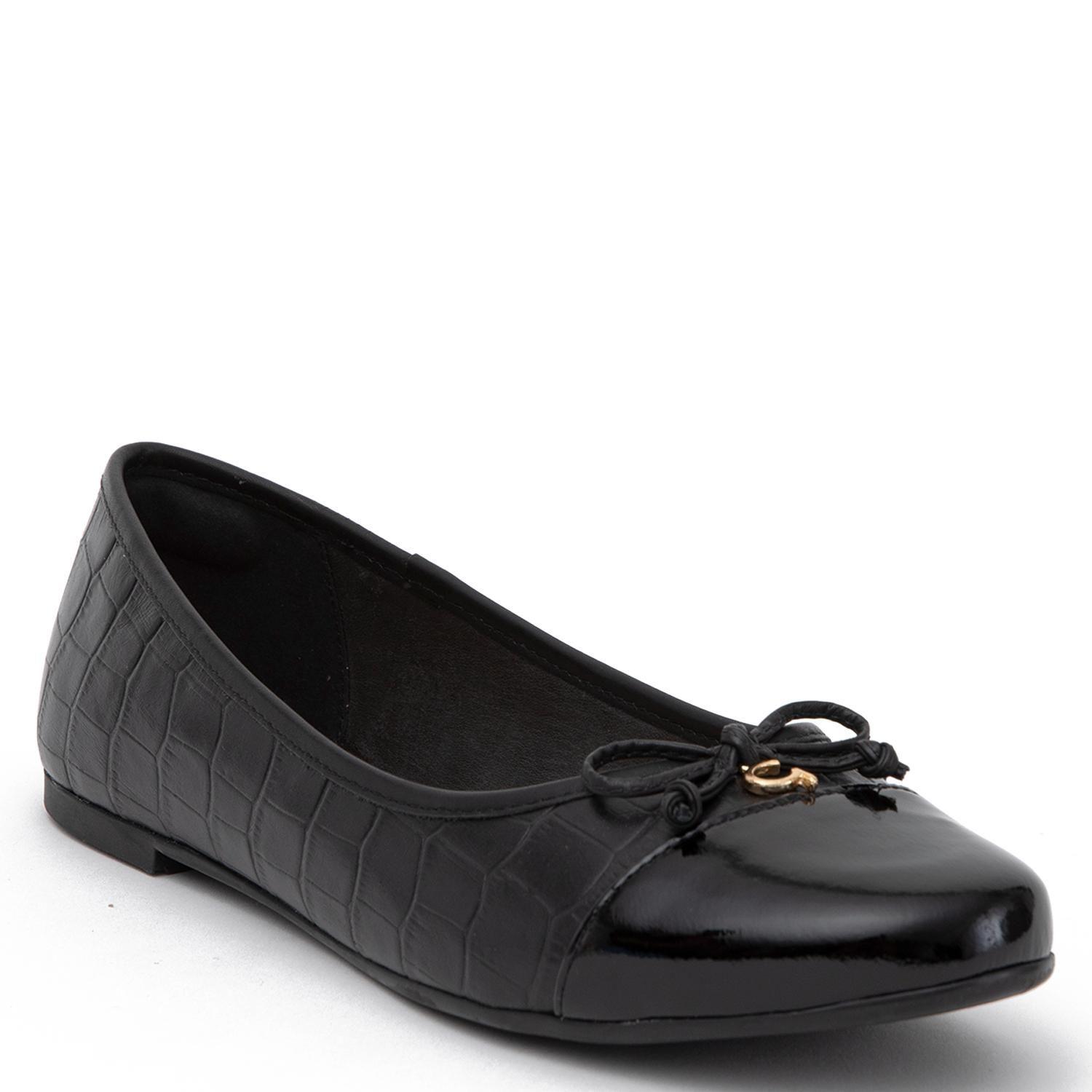Ballerina de cuero mujer Gacel negro Ikia-2